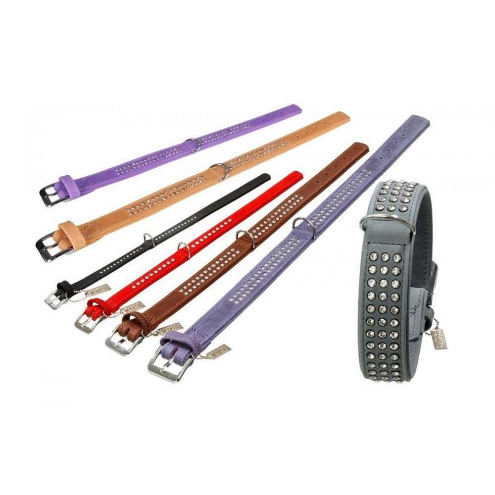 Karlie Hunde-Halsband Karlie Buffalo Strass-Halsband - Violett Strassreihen, Länge/Breite: