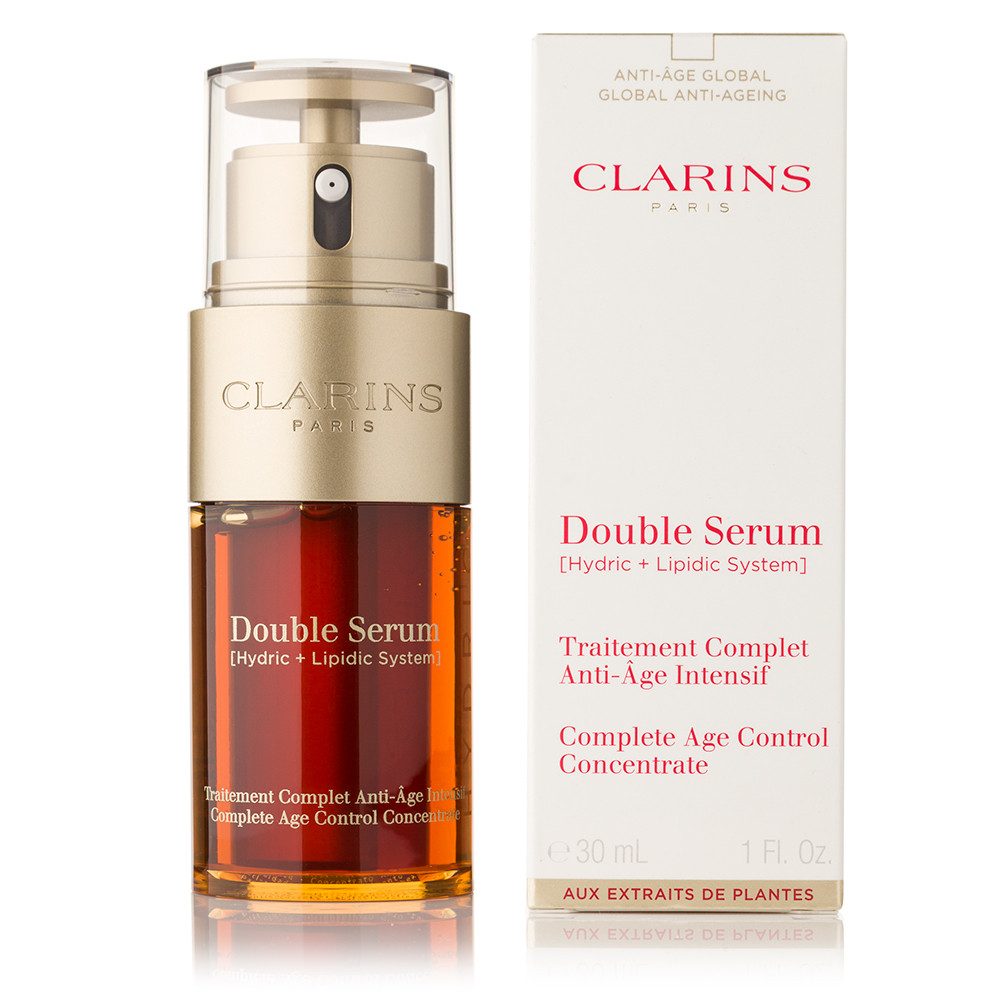Clarins Anti-Aging-Creme Double Serum 30 ml, Anti-Aging, straffend, glättend, strahlkraftfördernd
