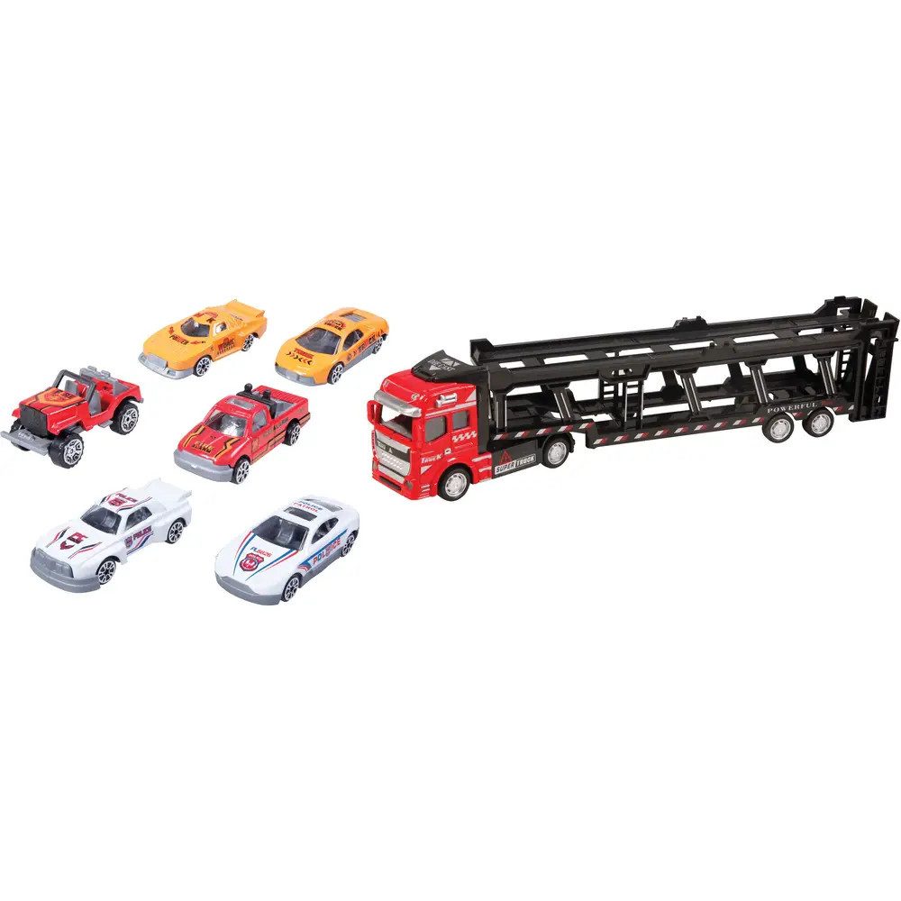 Speed Zone Spiel Speedzone Autotransporter mit 2 PKW - 3-fach sortiert