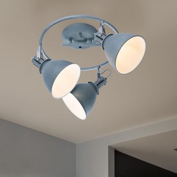 etc-shop LED Deckenleuchte, Warmweiß, Decken Lampe Rondell Spot Beleuchtung Wohn Zimmer Strahler