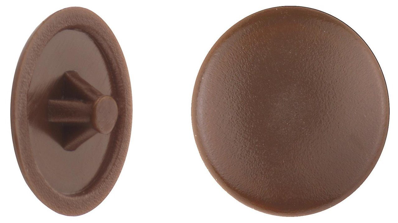 Connex Abdeckkappe Abdeckkappen Ø 12 mm für PZ Schrauben braun - 50
