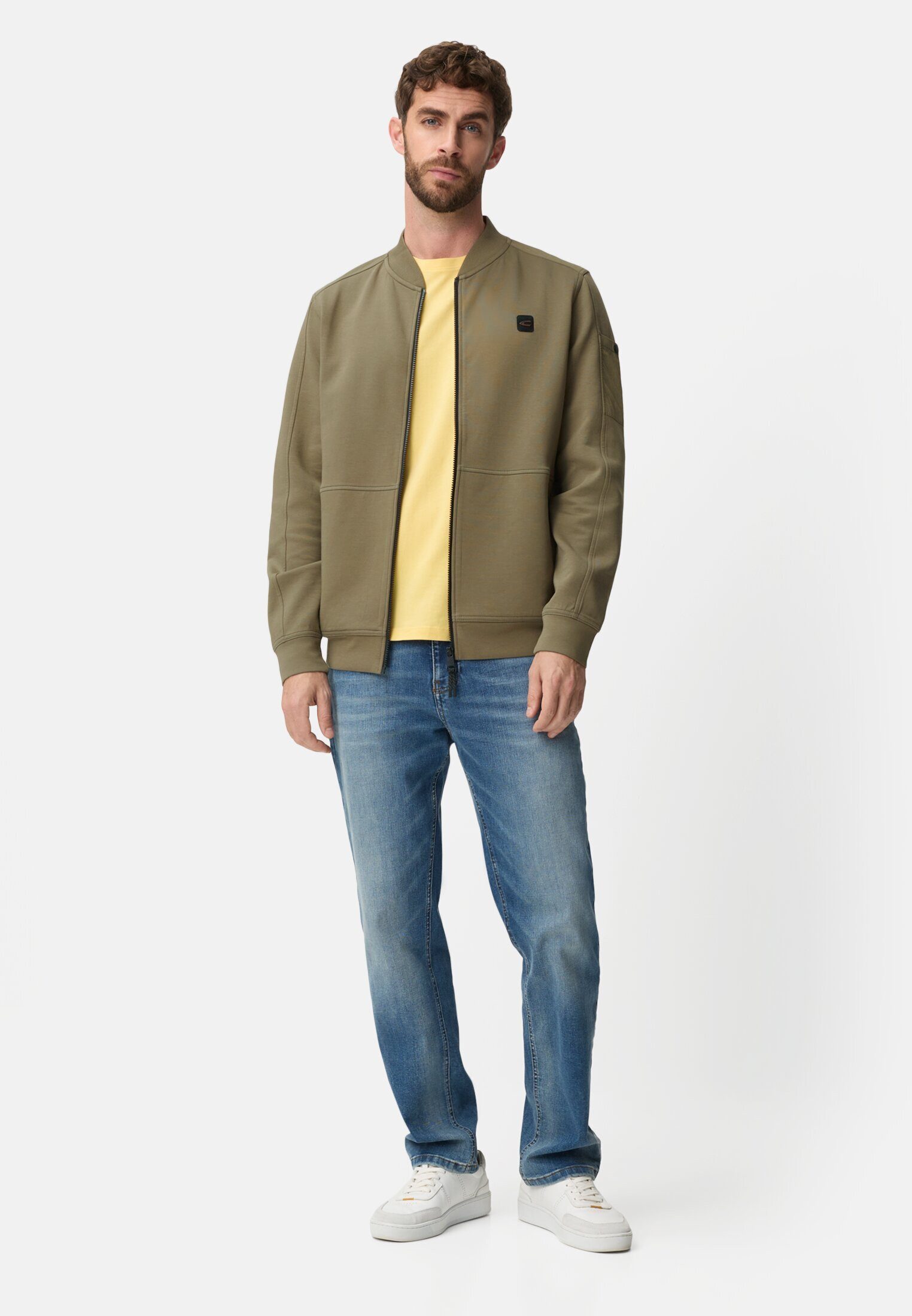 camel active Sweatjacke Sweatjacke mit Reißverschluss Langarm
