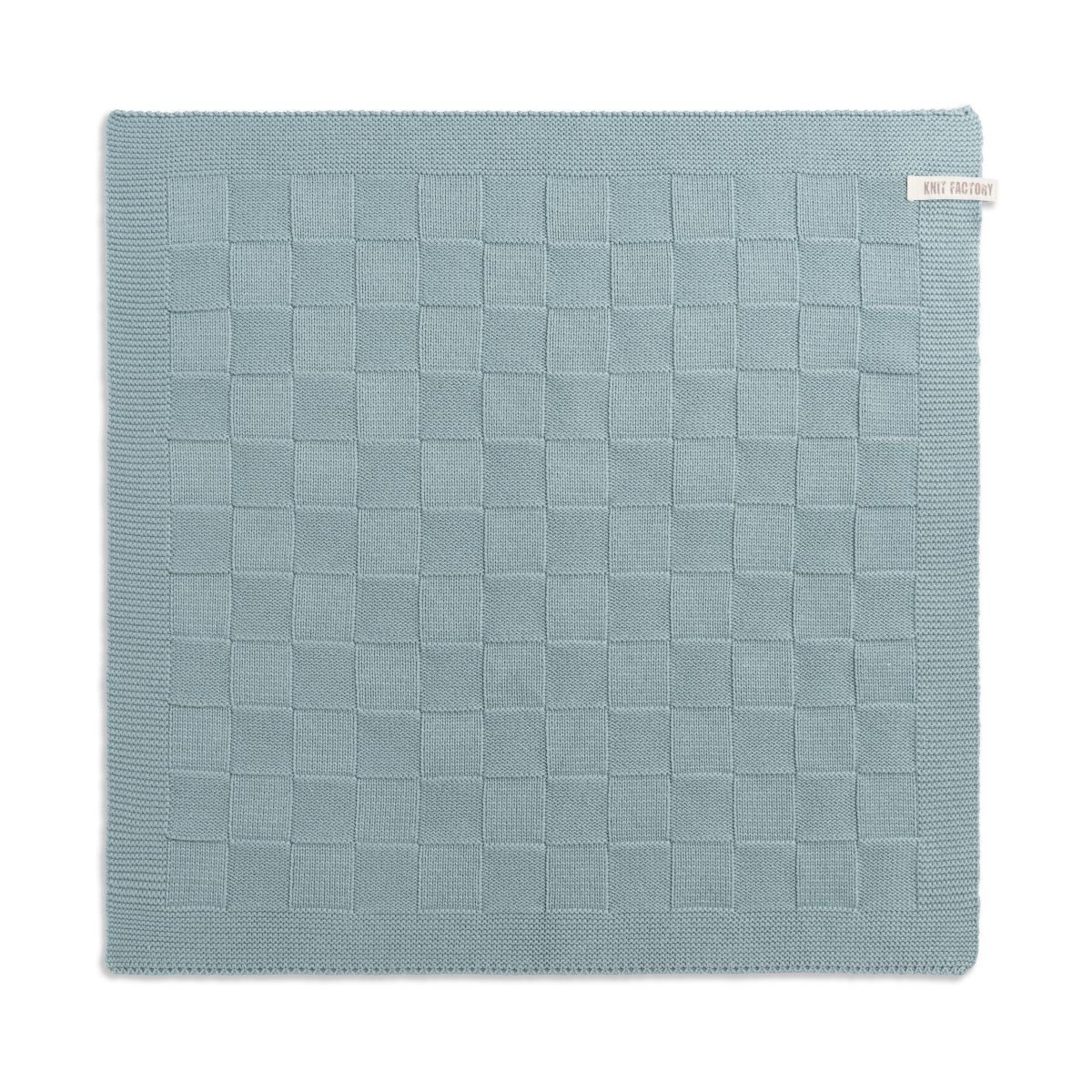 Knit Factory Geschirrtuch Uni Küchenhandtücher 50x50 cm Glatt Stonegreen, aus 100% Baumwolle, Premium-Qualität - Vielfältig einsetzbares