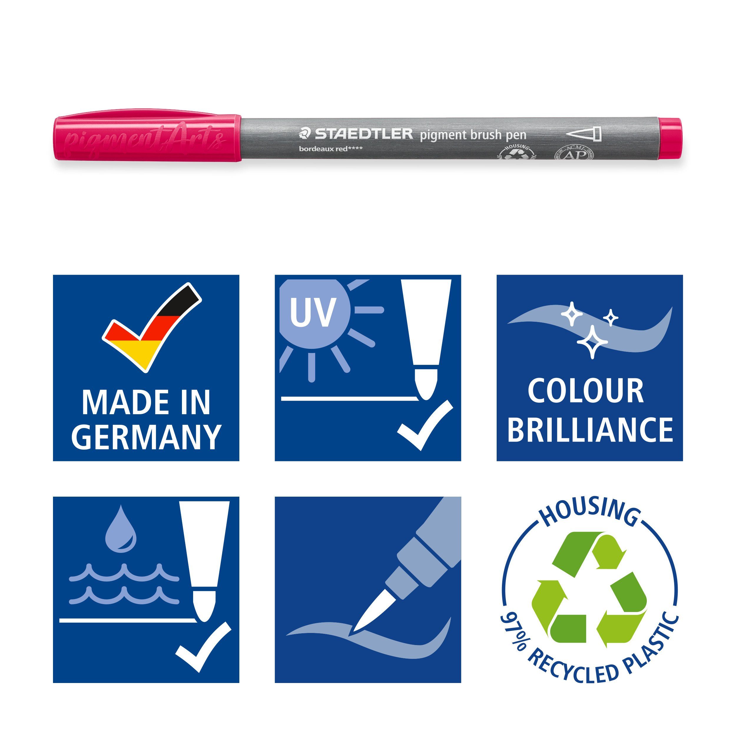 brush Colours pen - Pinselstift Kartonetui STAEDTLER 24er pigment STAEDTLER