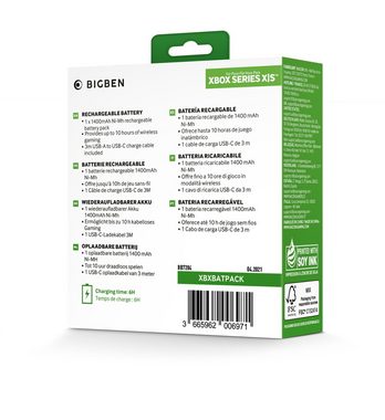 BigBen Akku Pack XBOX Series X/S Controller inkl. 3m Ladekabel BB006971 Xbox-Standfuß