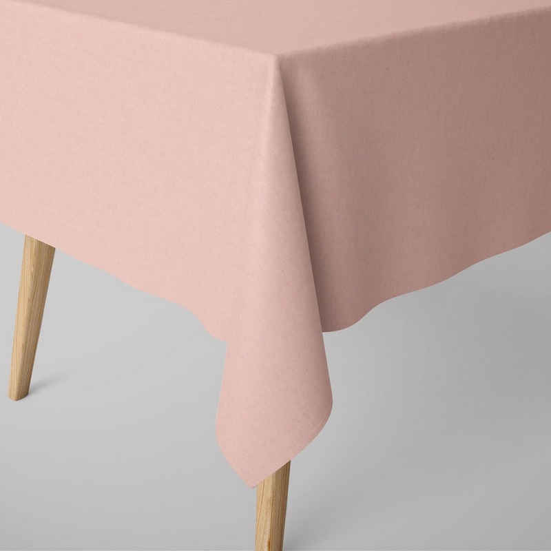 SCHÖNER LEBEN. Tischdecke »SCHÖNER LEBEN. Tischdecke Leinenlook uni rosa verschiedene Größen«, handmade