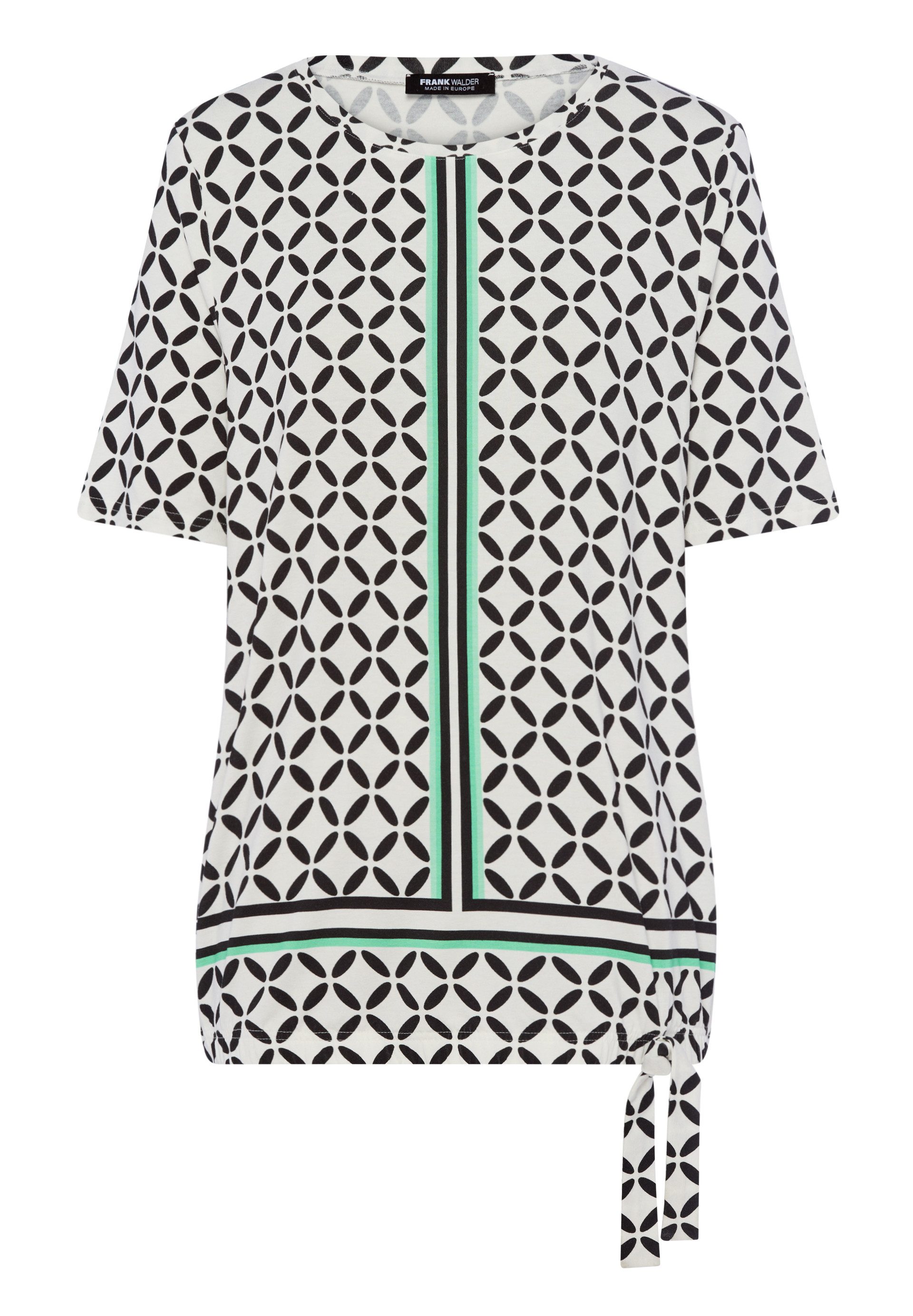 FRANK WALDER Kurzarmshirt mit Bindebanddetail günstig online kaufen