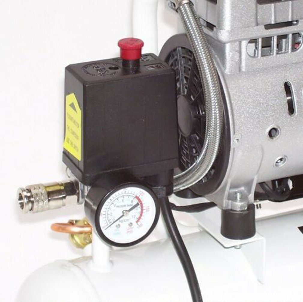 Apex Kompressor Flüsterkompressor leiser Druckluft Kompressor 750W ölfrei 40291, 1-tlg.