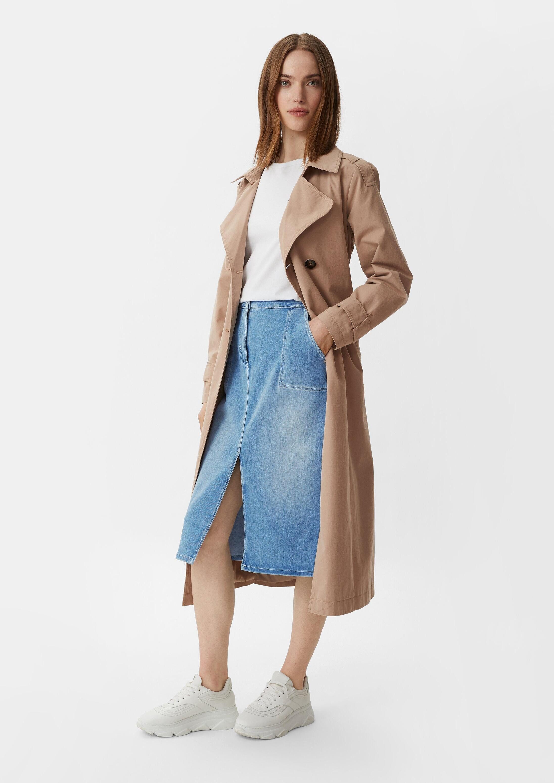 comma Midirock Rock Midi-Rock aus Denim