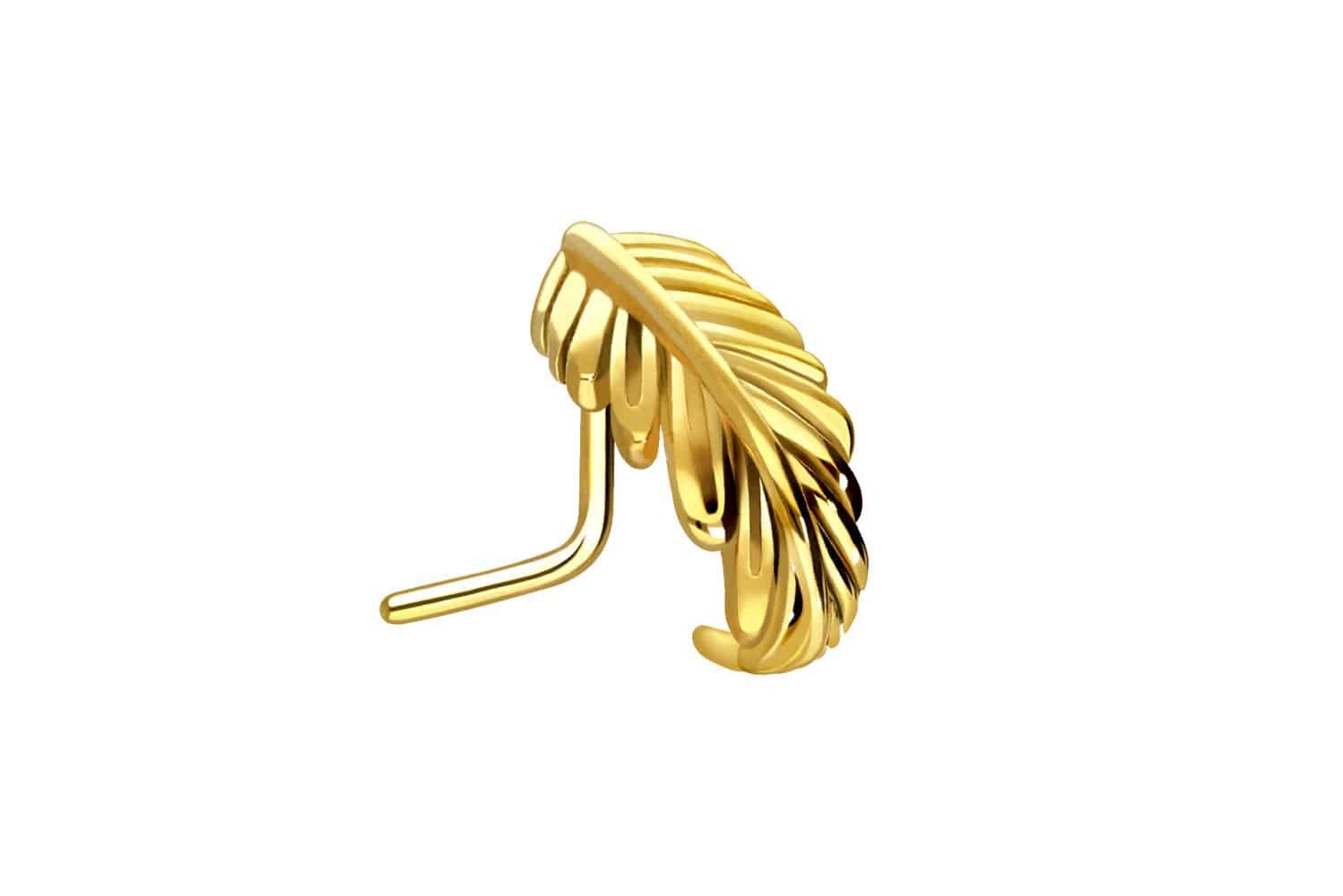 PIERCINGLINE Nasenpiercing Chirurgenstahl Nasenstecker FEDER (Nasenstecker günstig online kaufen