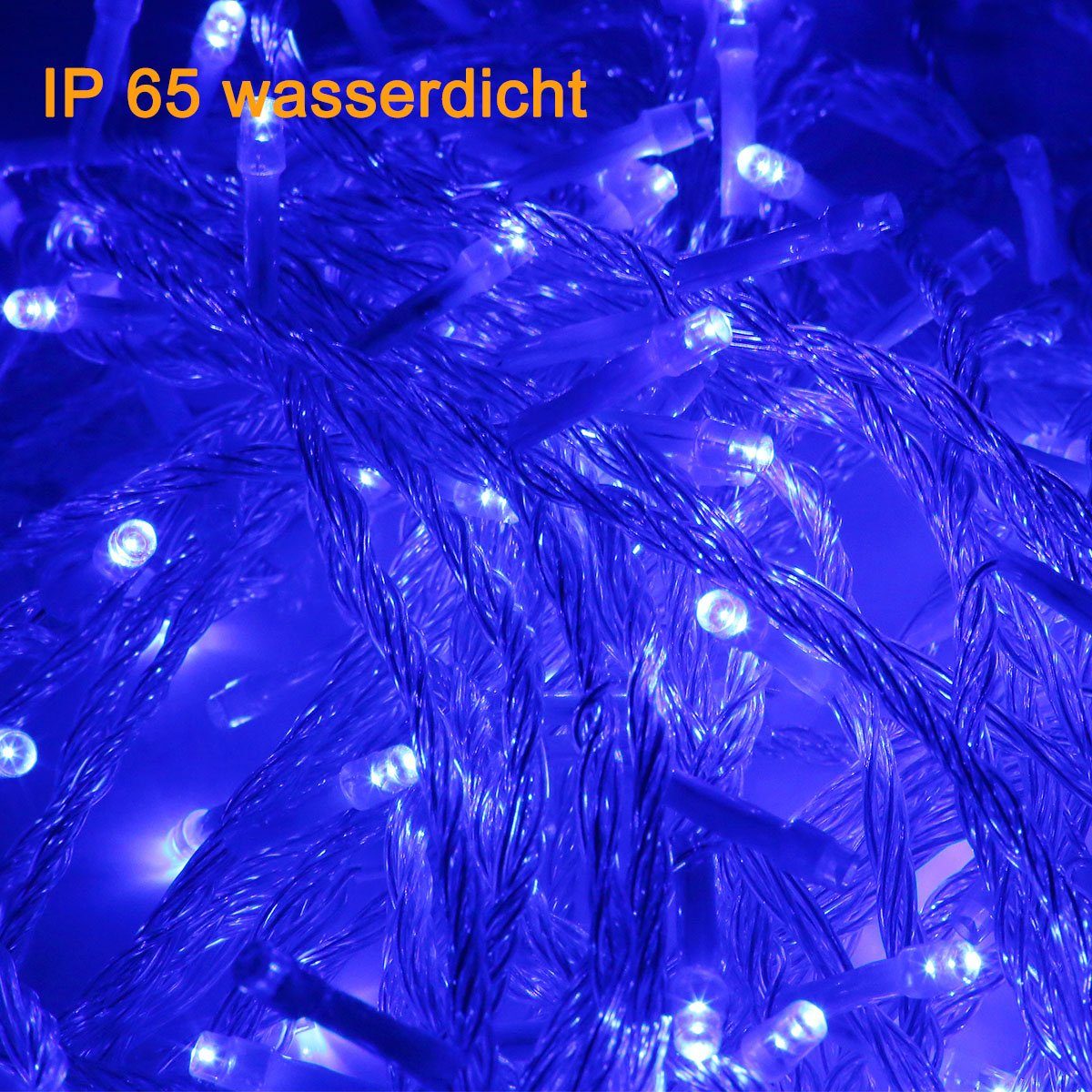 mit Weihnachtslichter LETGOSPT Lichterkette LEDs LED-Lichterkette 200 Modi blau 8