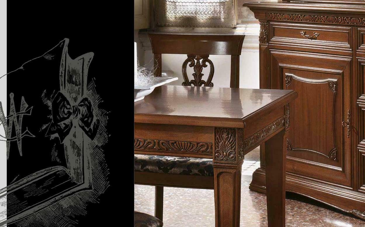 Komplett Stuhl Barock Tisch Garnitur Esszimmer-Set, Set JVmoebel 4x neu Vitrine Anrichte 8tlg. Esszimmer