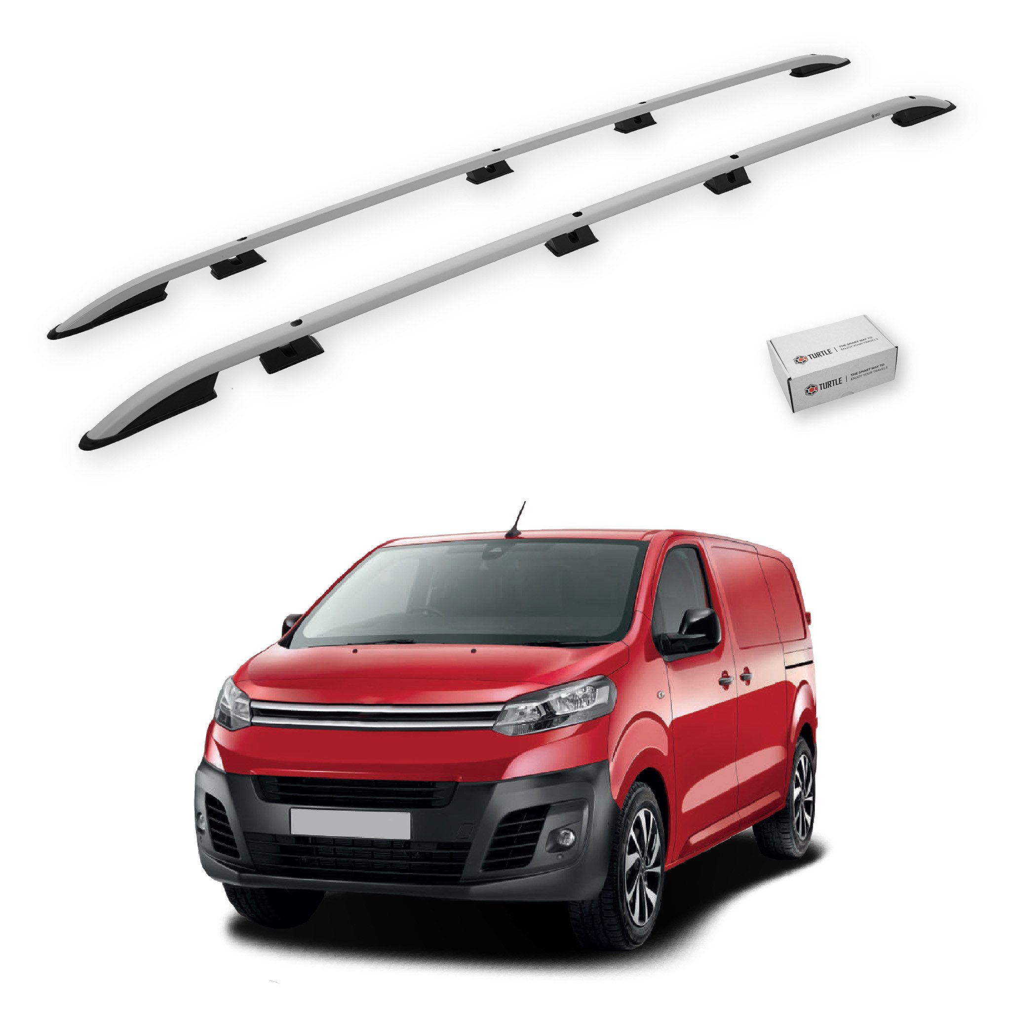 TURTLE Dachbox-Halterung TURTLE kompatibel mit Citroen Dispatch (Mk3) 2017-2024 / Langes Versio