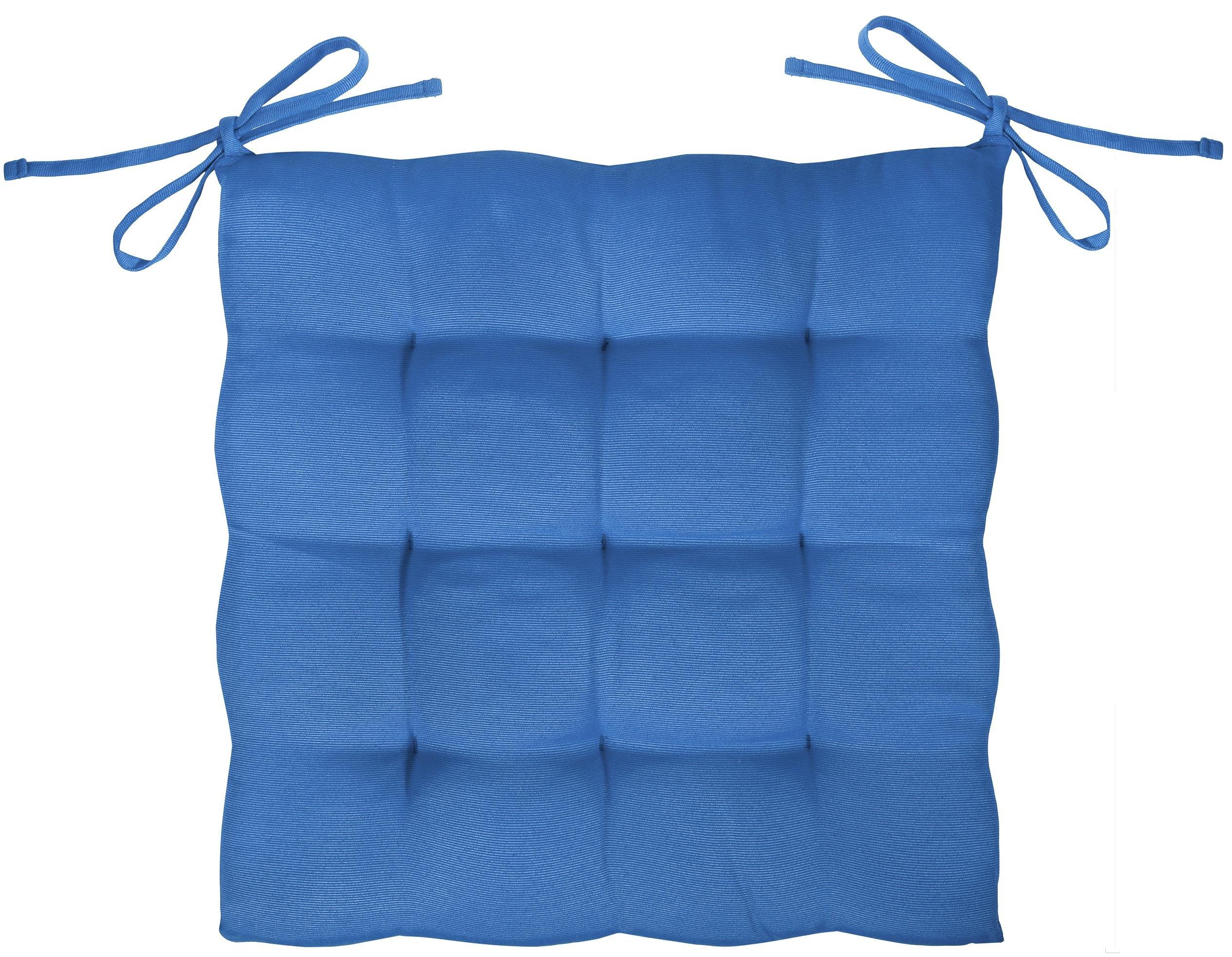 GREEN MARK Textilien Innen, oder Sitzkissen weich für blau Royal gefüllt, Sitzkissen, Stuhlkissen Außen 40x40cm