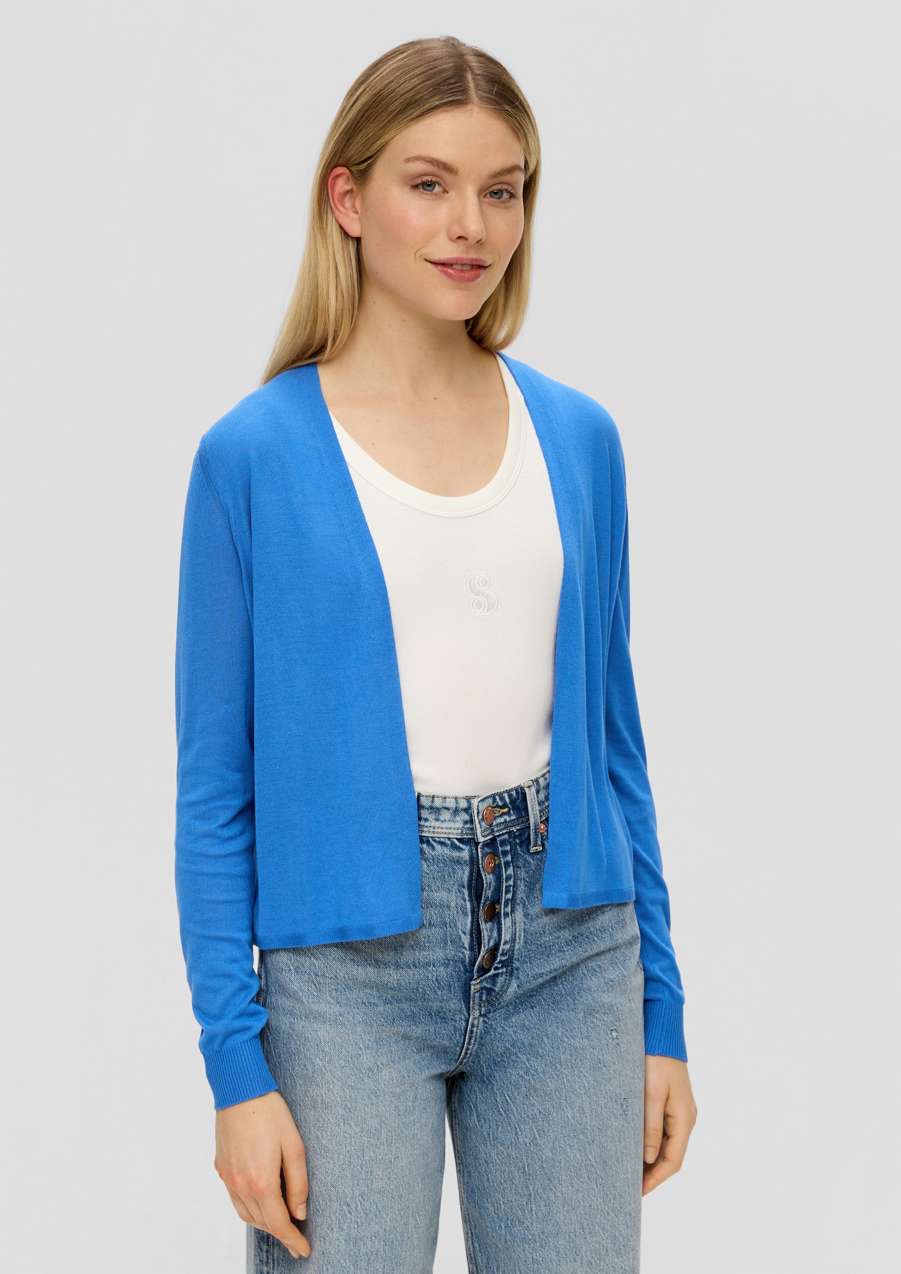 s.Oliver Strickjacke Feinstrick-Cardigan aus reiner Viskose günstig online kaufen