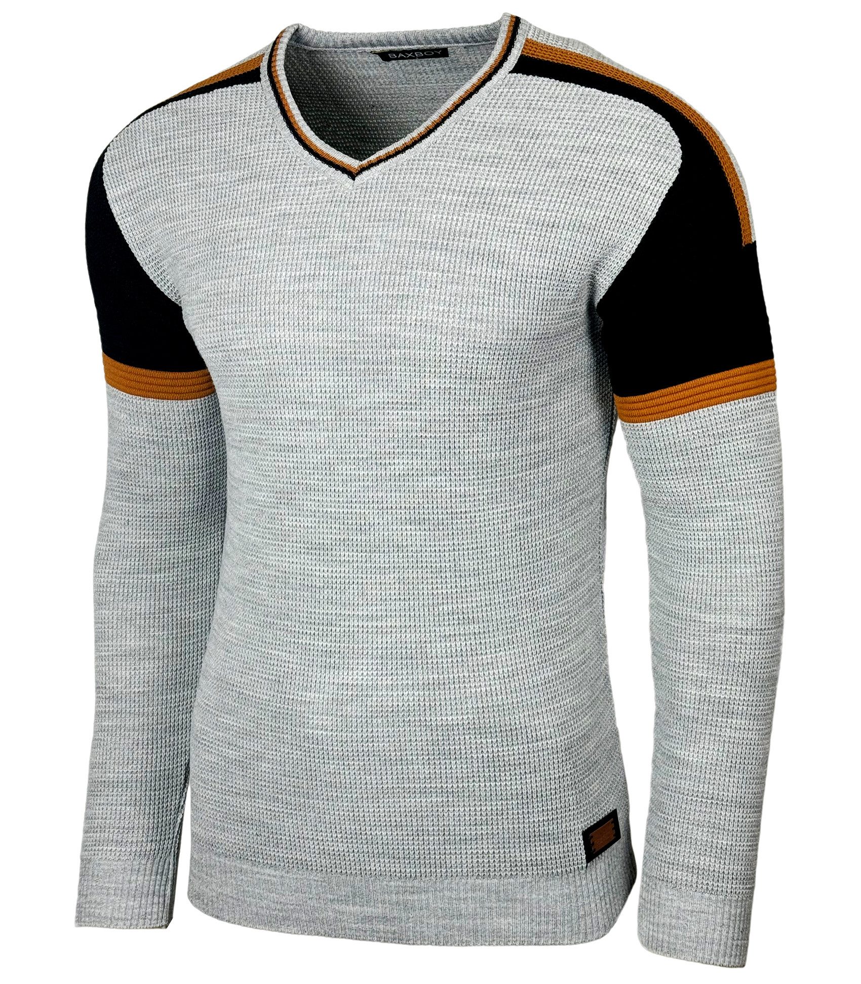 Herren Strickpullover Rundhals | Baumwolle Feinstrick Langarm
