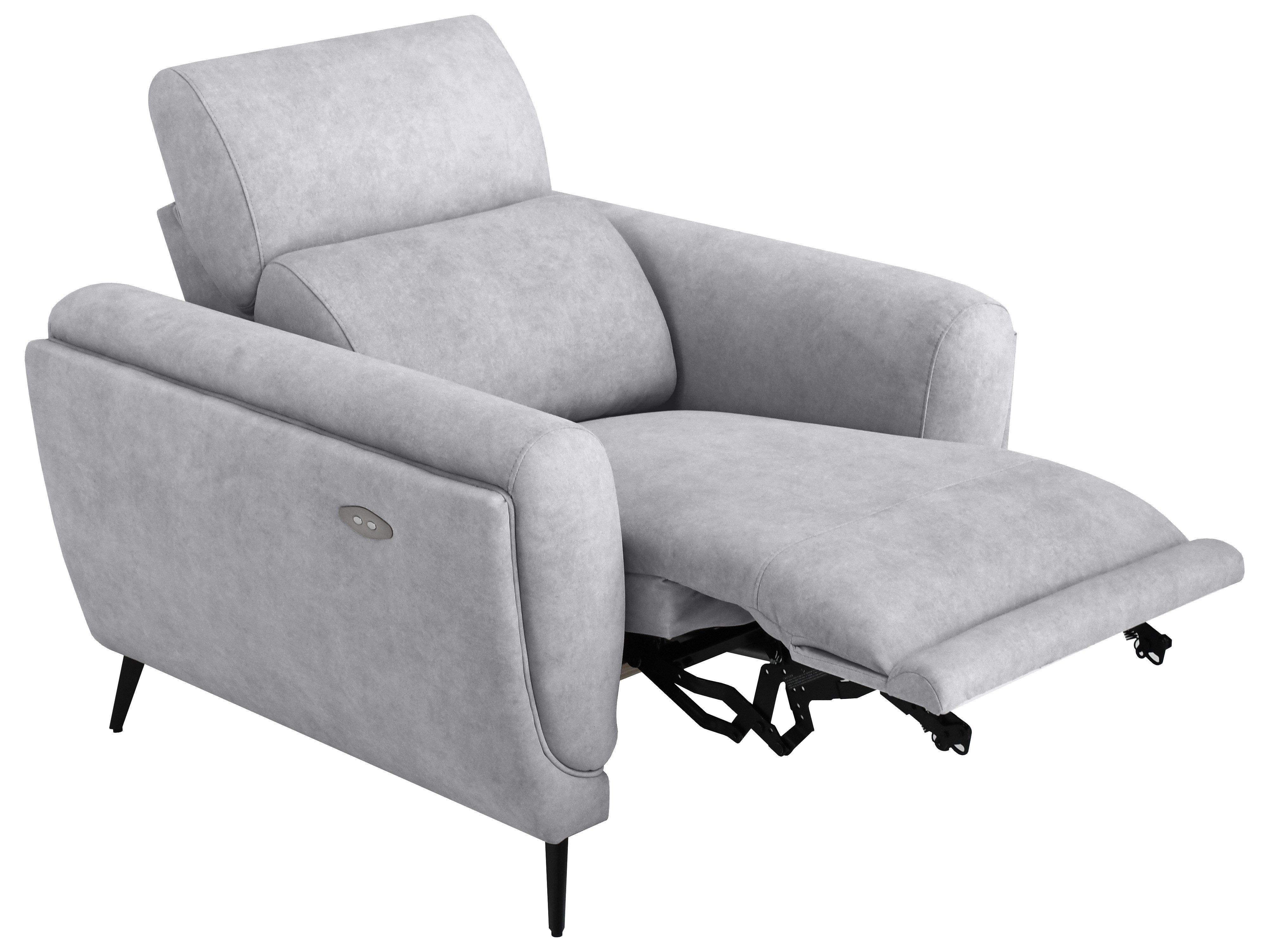 Beautysofa Relaxsessel COMFORT elektrisch verstellbar mit Liegefunktion (Federkern B-Wellenfederung, TV-Sessel mit Kopfstütze Fußstütze), Tiefe: 102-145 cm