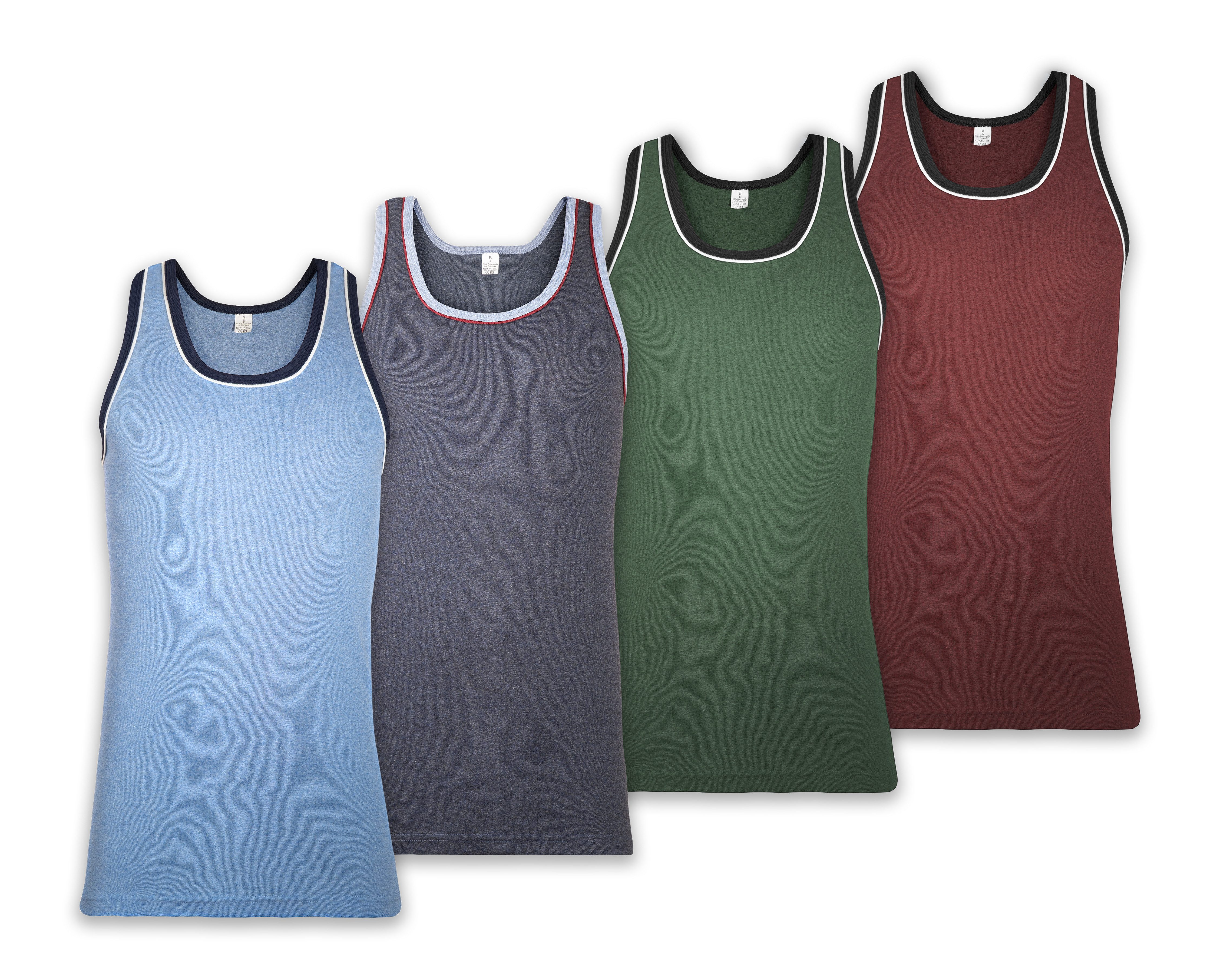 The Bakis Unterhemd bunte Unterhemden, 4er Sparset, verschiedene Farben, Ar günstig online kaufen