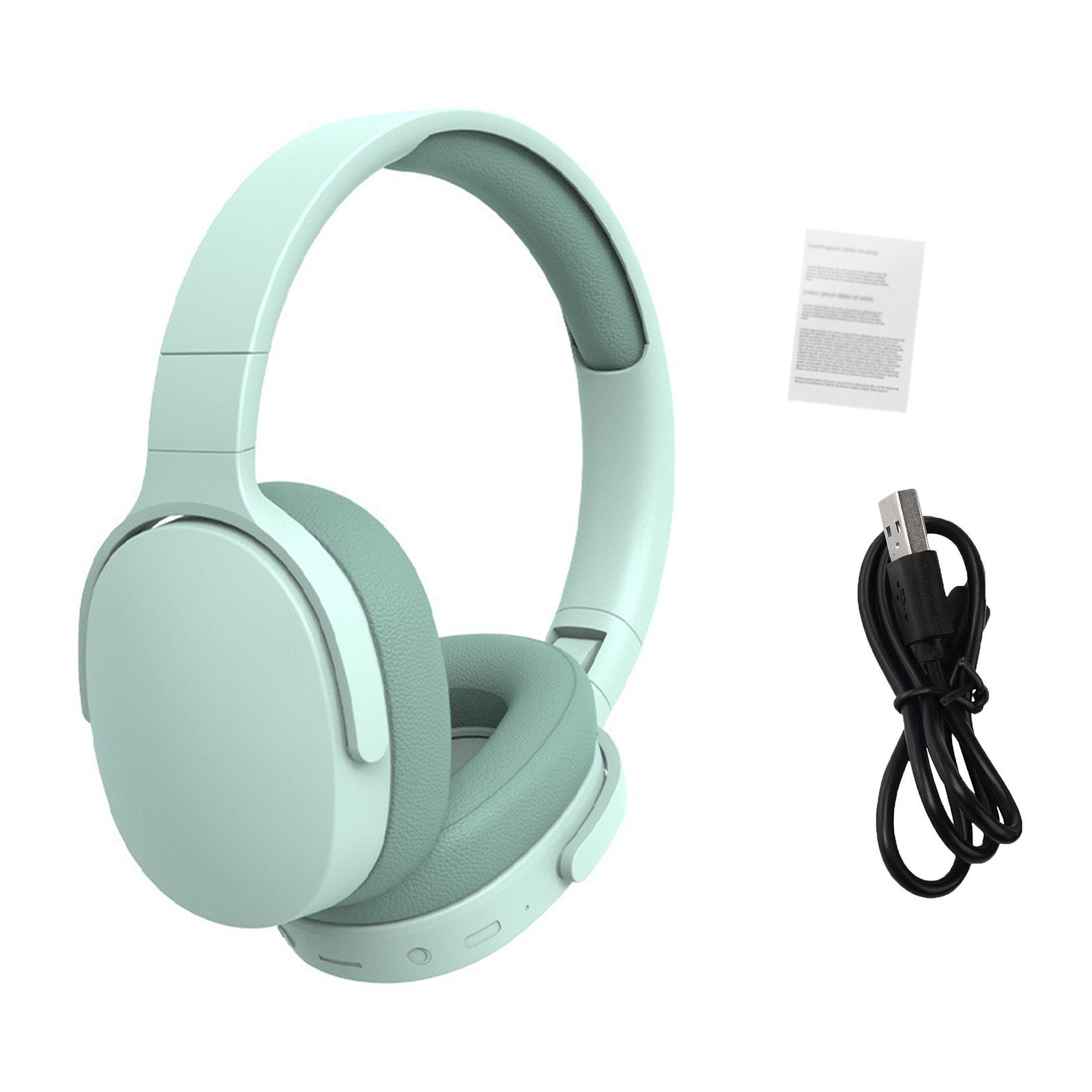 Rutaqian Bluetooth Kopfhörer, Kabellose Kopfhörer,HiFi Stereo Faltbare Headset Bluetooth-Kopfhörer (Bluetooth) Grün | Kopfhörer