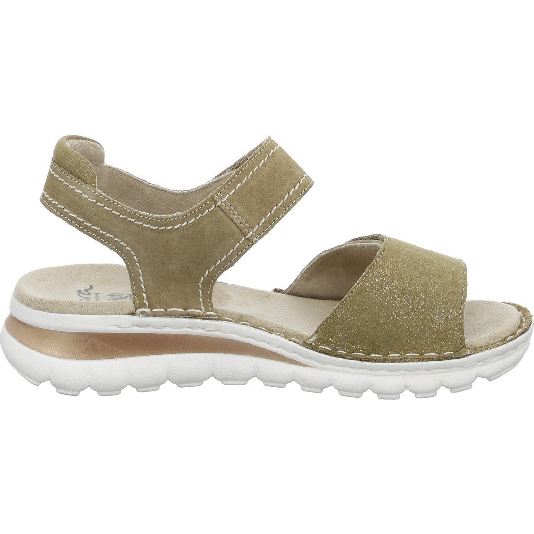 Sandalette Ara beige Damen Tampa Schuhe, Ara Leder - 048263 Sandalette