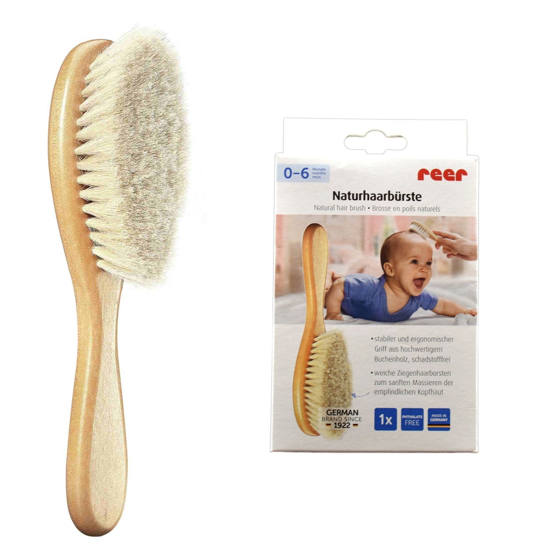 Haarbürste Weiche Holz Babybürste Ziegenhaar
