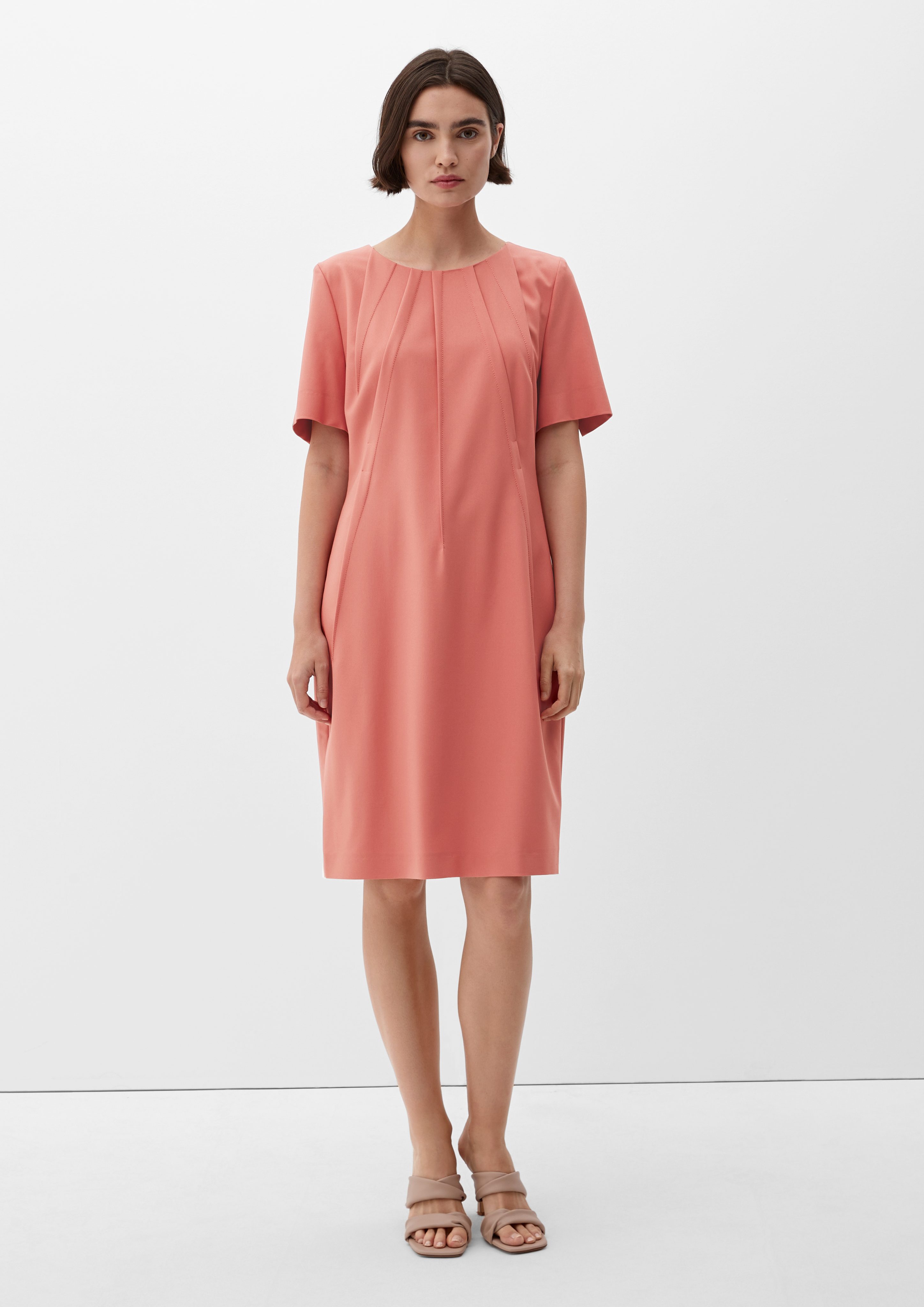 s.Oliver BLACK LABEL Minikleid Kleid Biesen mit Faltendetails