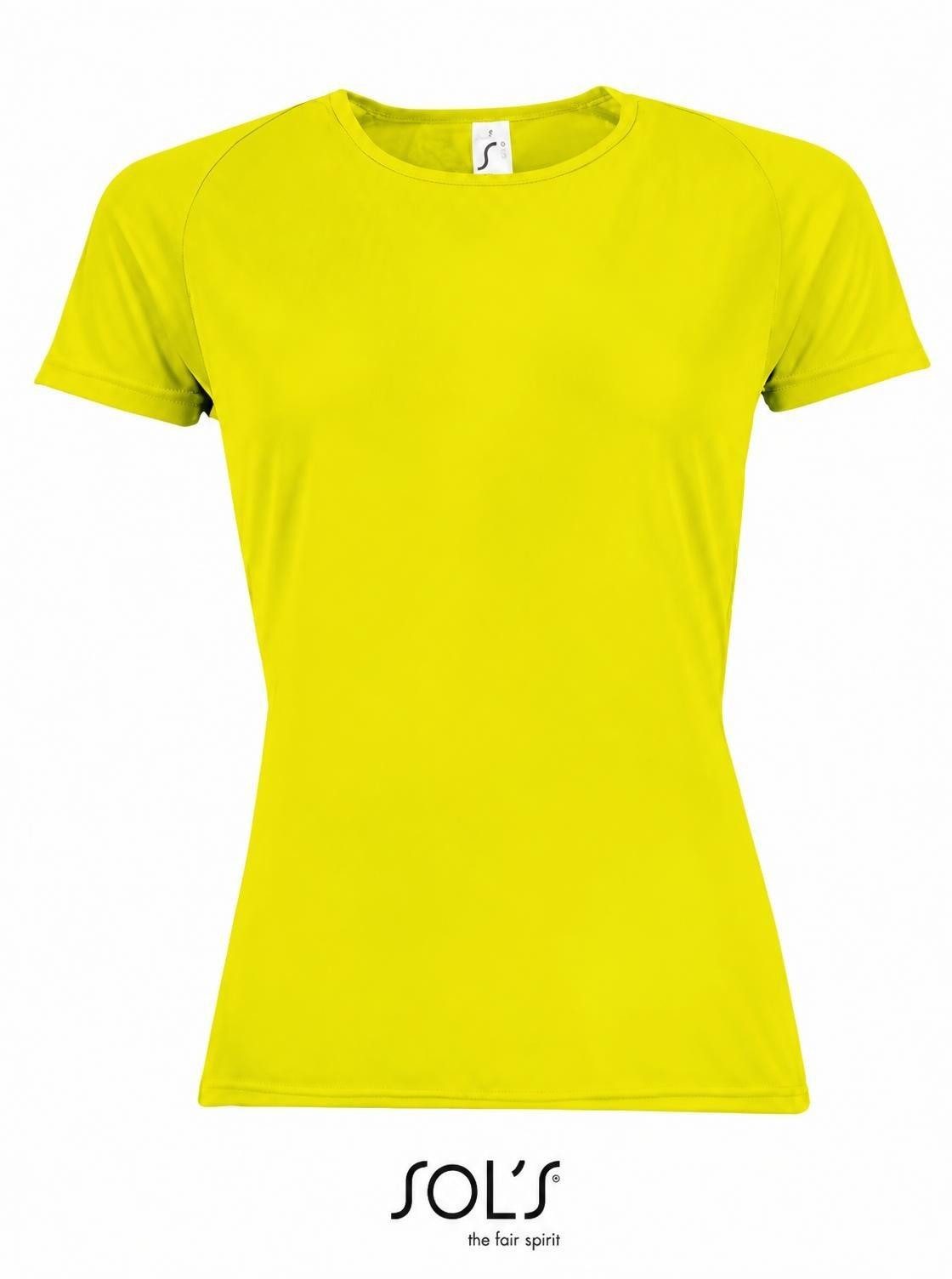 SOLS Trainingsshirt Damen Raglan Sport T-Shirt + Längerer Rücken
