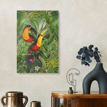 Posterlounge XXL-Wandbild Andrea Haase, Tucans im Dschungel, Illustration