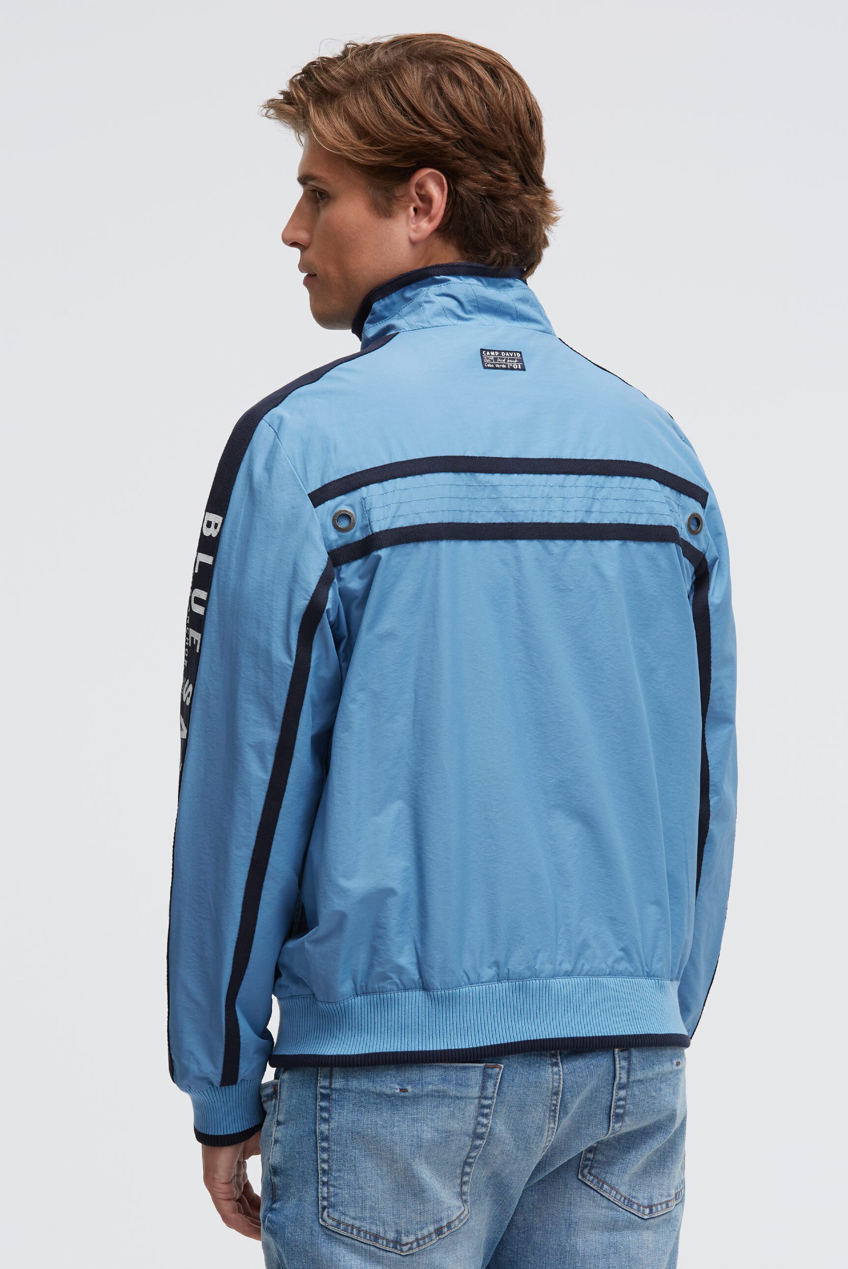 CAMP DAVID Outdoorjacke mit Stehkragen & Reißverschlusstaschen