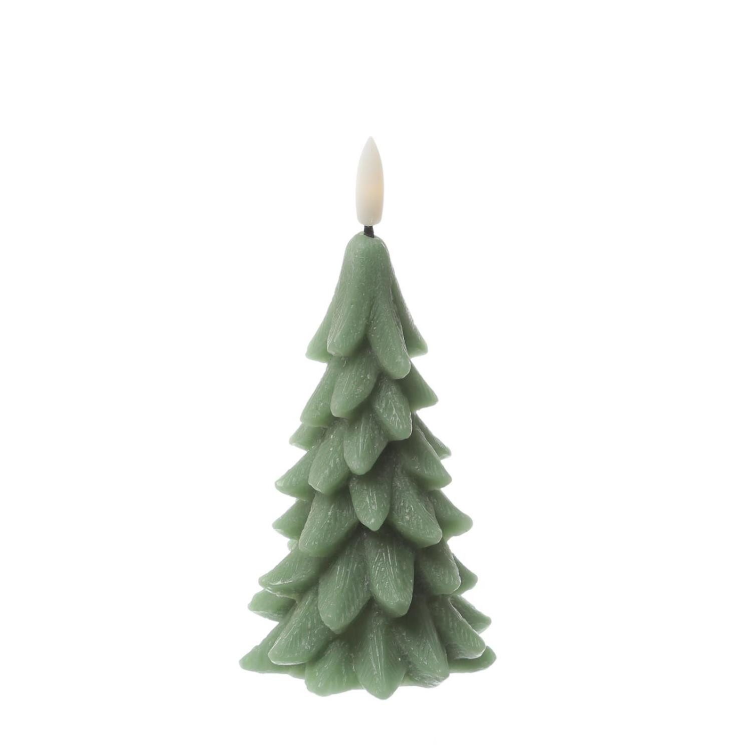 MARELIDA LED-Kerze Tannenbaum Weihnachtsbaum Baumform Echtwachs H: 16cm Tim günstig online kaufen