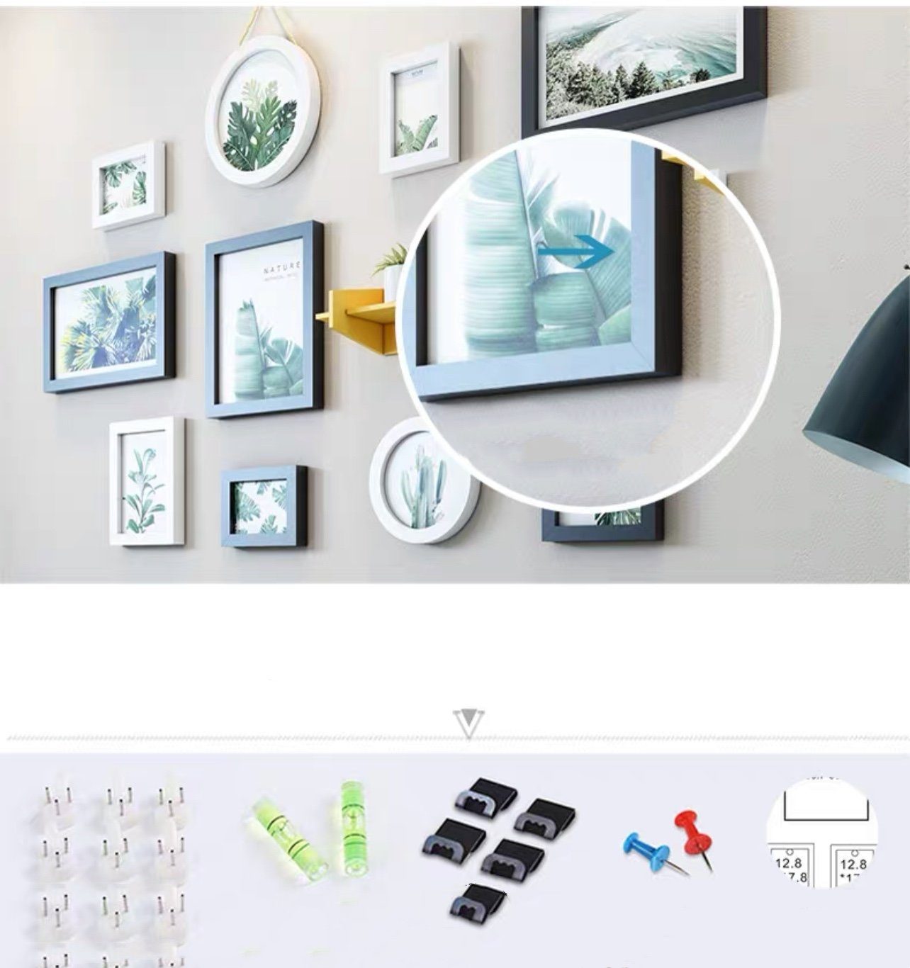 little dove Bild mit Rahmen Bilderrahmen 11er Set Fotorahmen mit Bildabdeckung