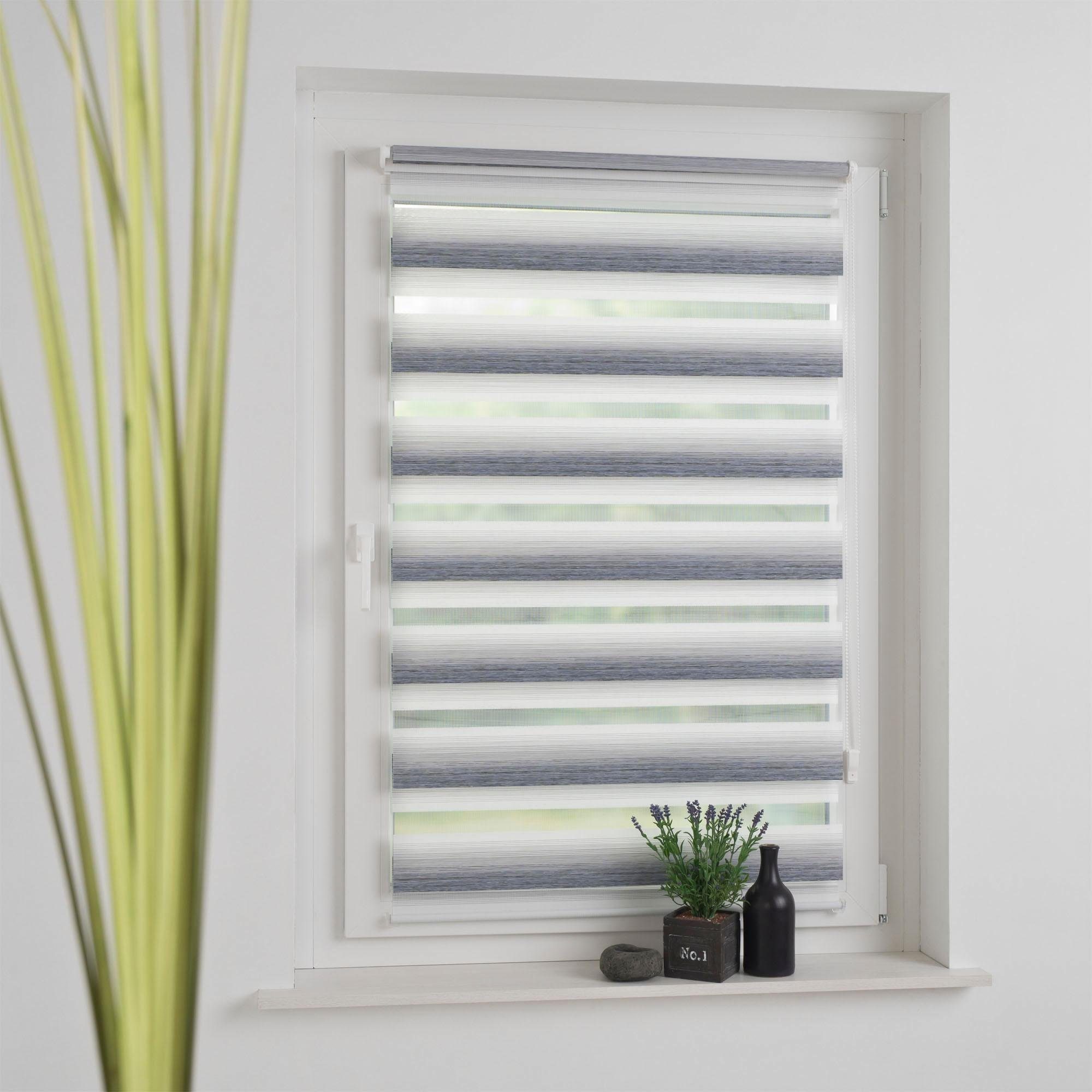 Doppelrollo Farbverlauf, Liedeco, Lichtschutz, ohne Bohren, günstig online kaufen