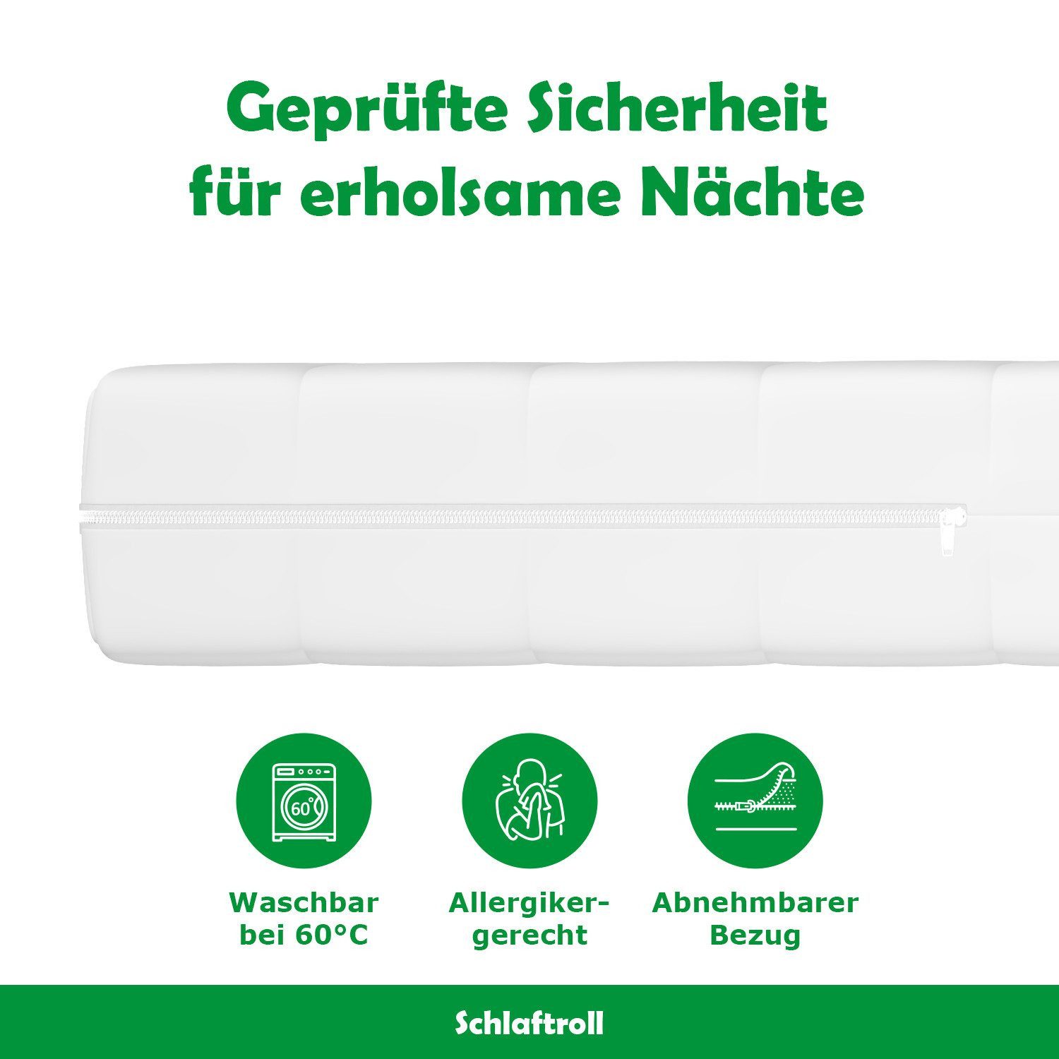 Kaltschaummatratze 15 cm H2/H3 ergonomische 7-Zonen Wendematratze, Schlaftroll, 15 cm hoch, 90x200 cm, 140x200 cm, 180x200 cm und weitere Größen – Bild 4 von 5