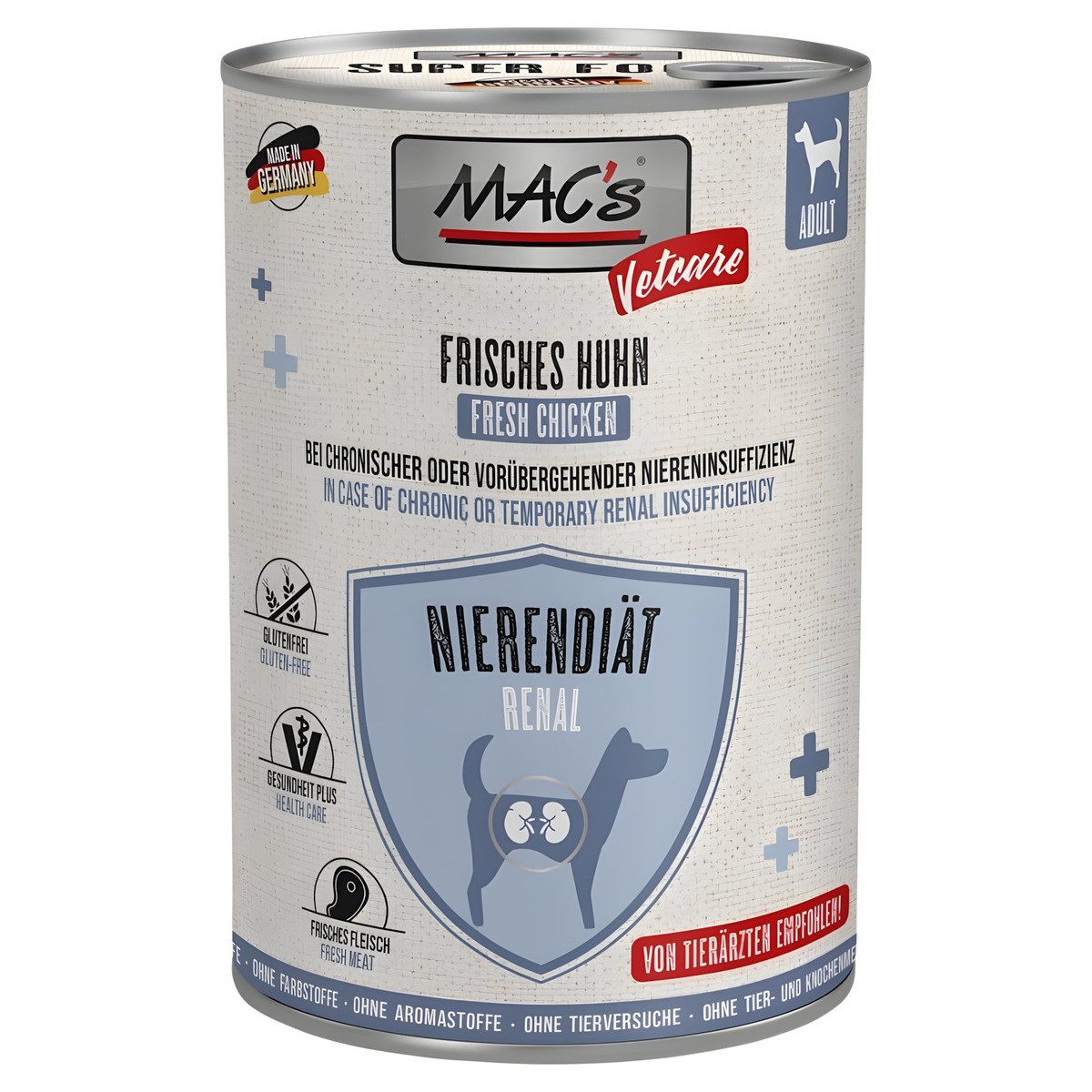 MAC'S Vetcare Nierendiät Huhn 400 g - 6 Stück für Hunde, für: Hund