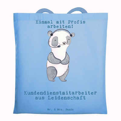 Mr. & Mrs. Panda Tragetasche Kundendienstmitarbeiter Leidenschaft - Sky Blue - Geschenk, Beuteltas (1-tlg), Modisches Design