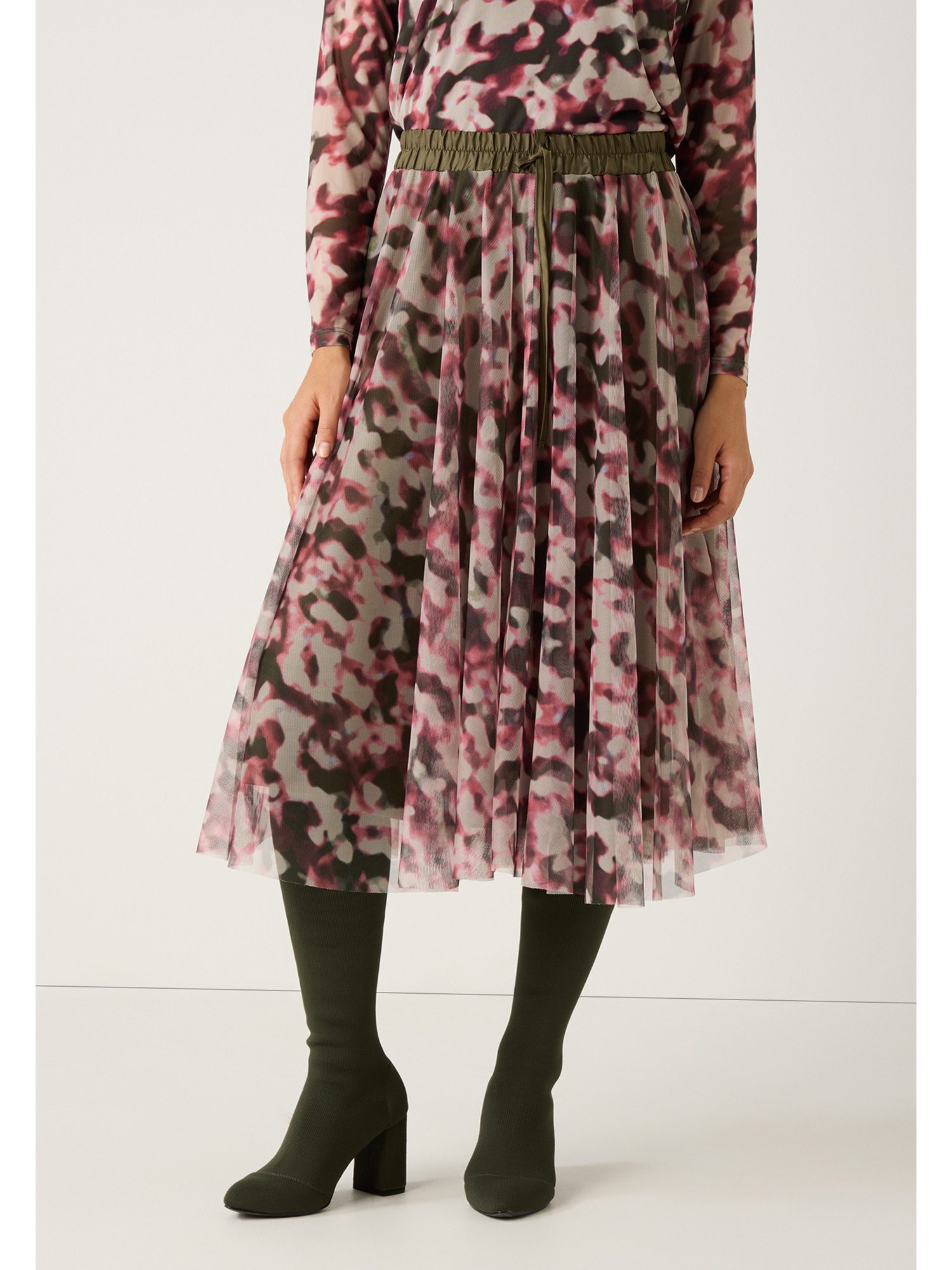 MORE&MORE Tüllrock bunter Meshrock, Flowerprint günstig online kaufen