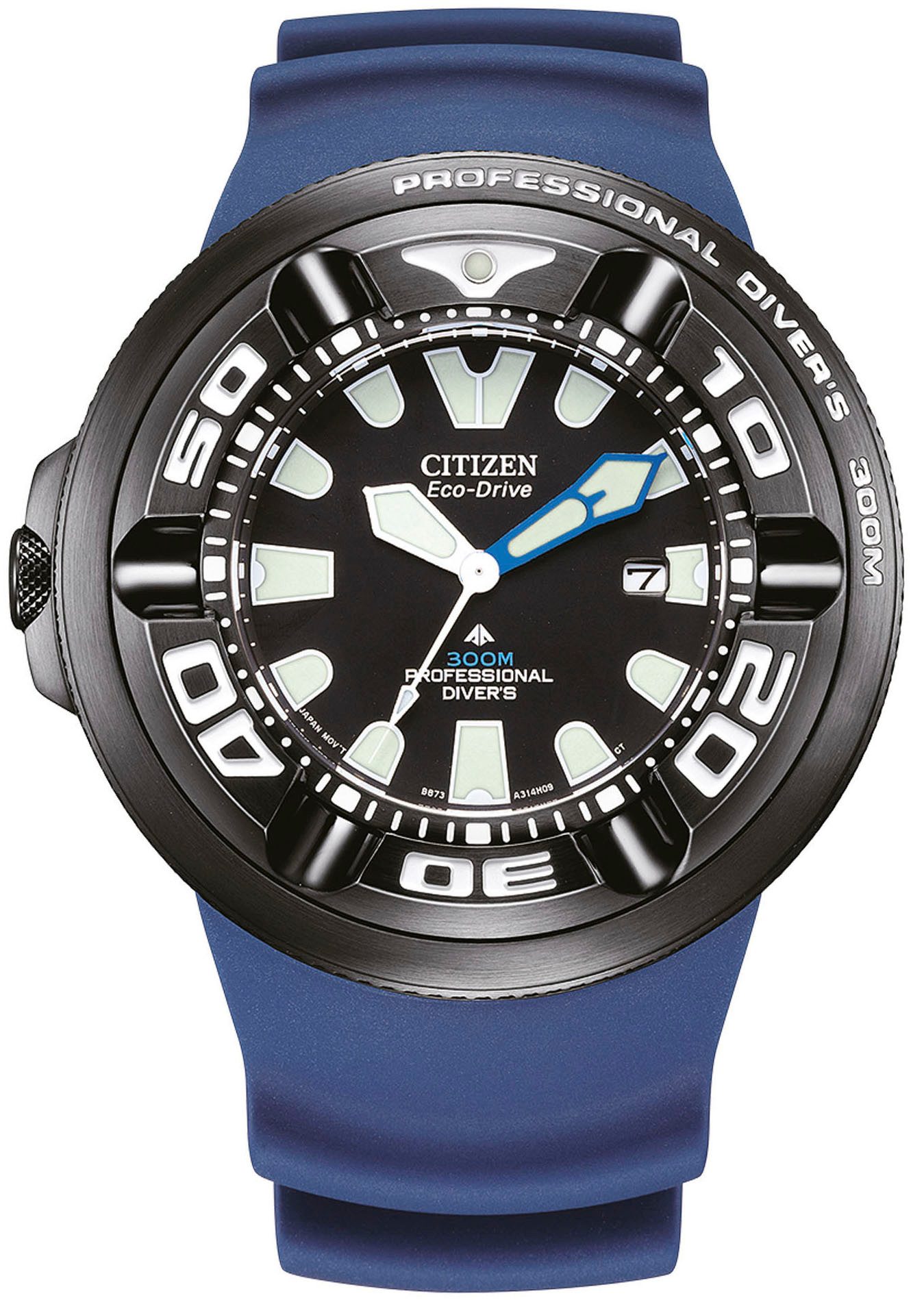 Citizen Taucheruhr Promaster Professional Diver 300, Armbanduhr, Herrenuhr, Solar, bis 30 bar wasserdicht, Datum