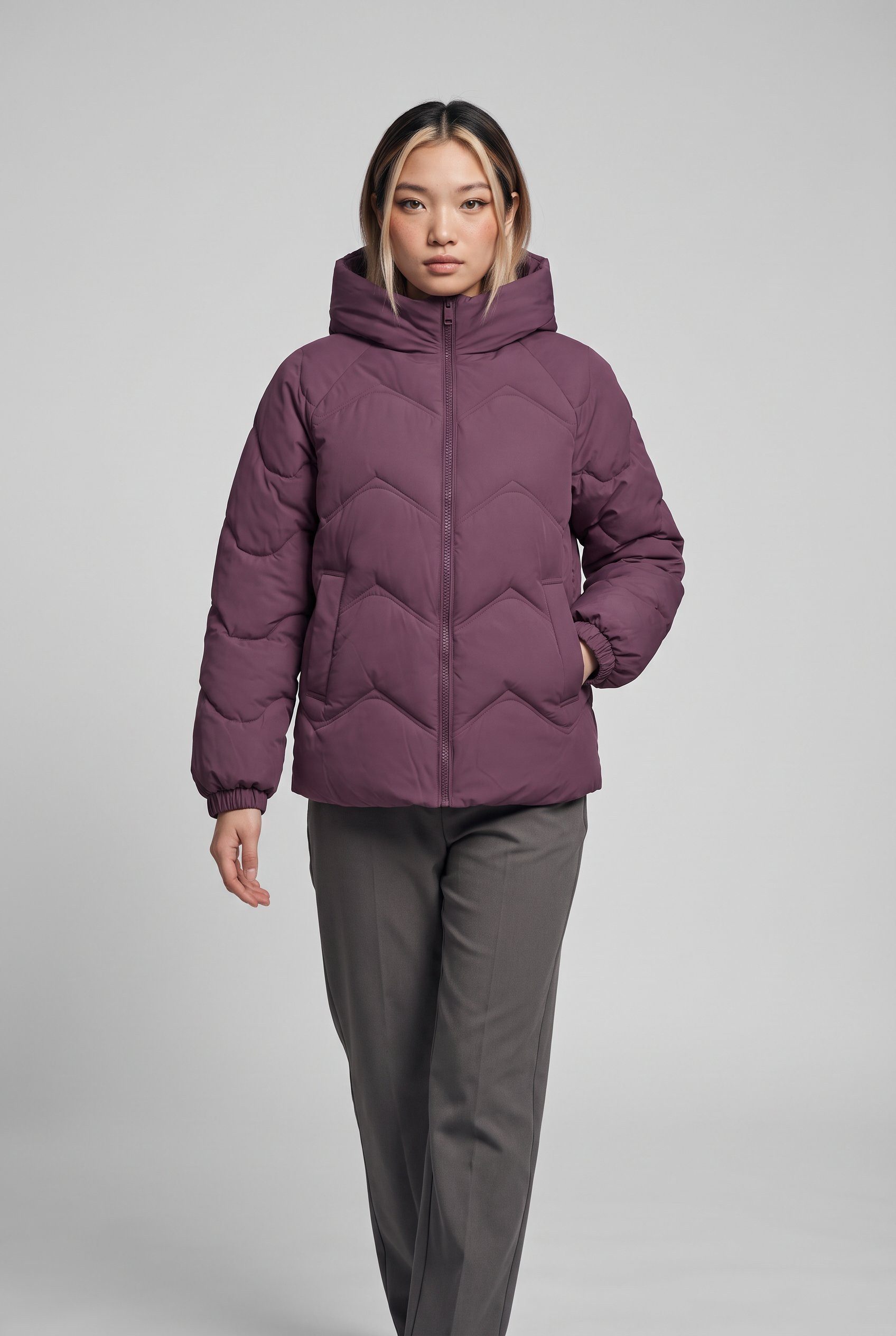 JDY Steppjacke JDYPOWER SHORT HOOD PUFFER OTW HAB Kunstfaser – Bild 5 von 5