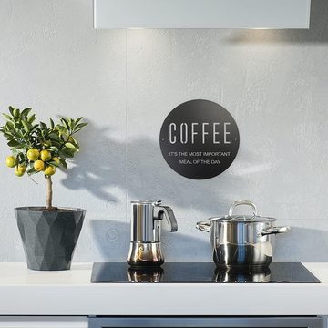 FH FalkonHome Wanddekoobjekt Coffee - Metallschild Kaffee rund, Wanddeko auf Metall