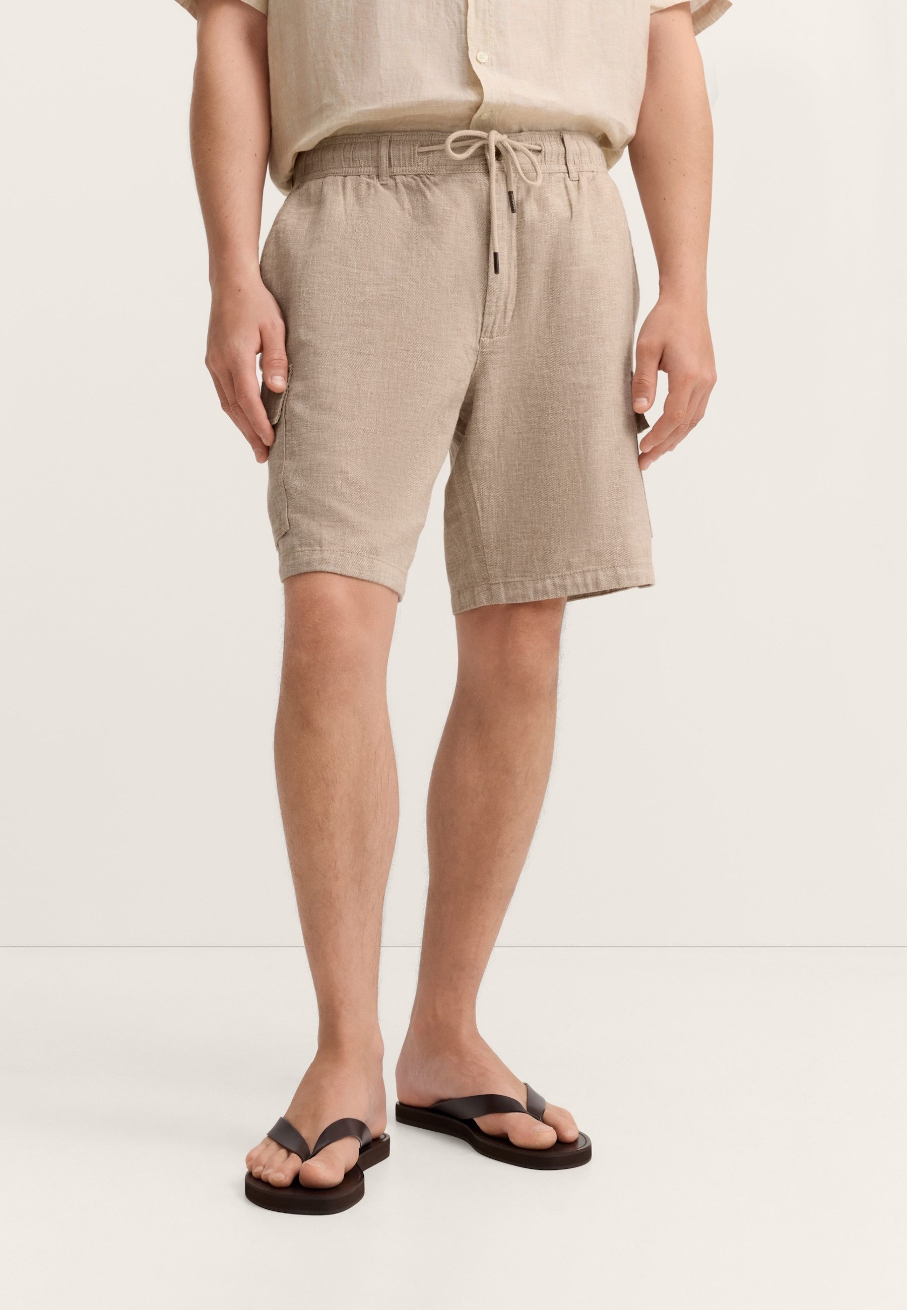 bugatti Bermudas Leinen-Mix mit Kargo-Taschen