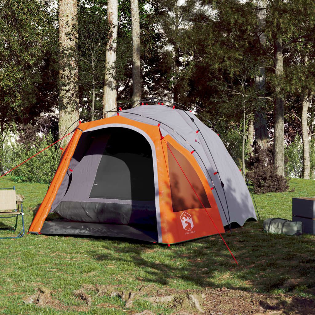 vidaXL Kuppelzelt Kuppel-Campingzelt 3 Personen Grau günstig online kaufen