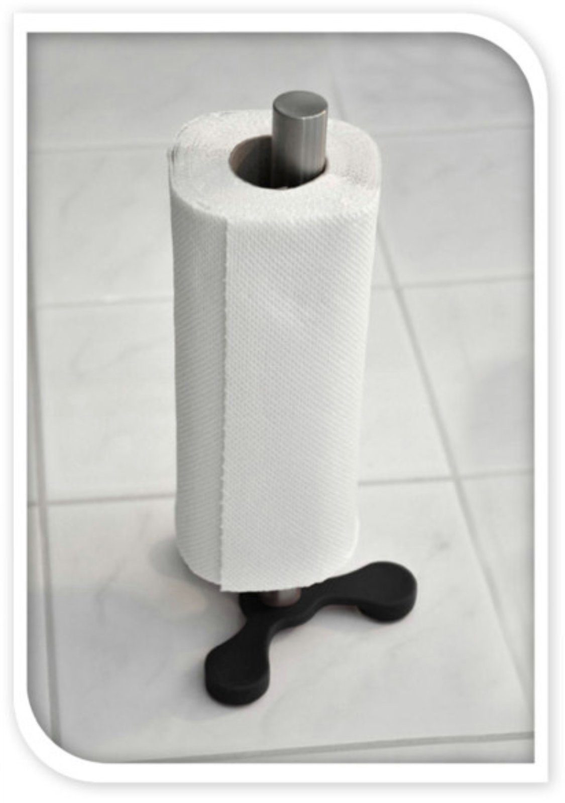 Koopman Küchenrollenhalter Papierrollenhalter Saugnapf Küchenrolle Ständer Regal Küche, (1-St), Halterung, Papierhalter, Edelstahl, 31 cm