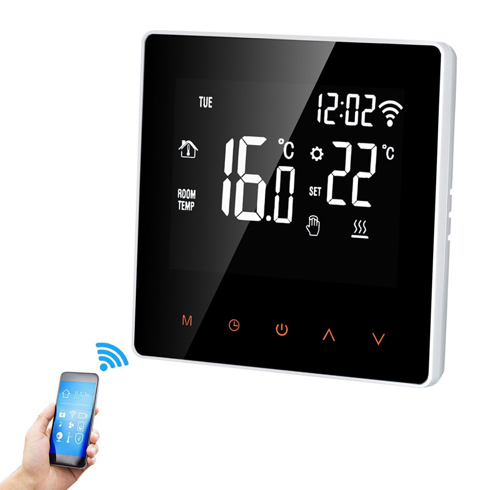 Daskoo Raumthermostat WiFi Smart Thermostat Digitaler Temperaturregler APP-Steuerung LCD