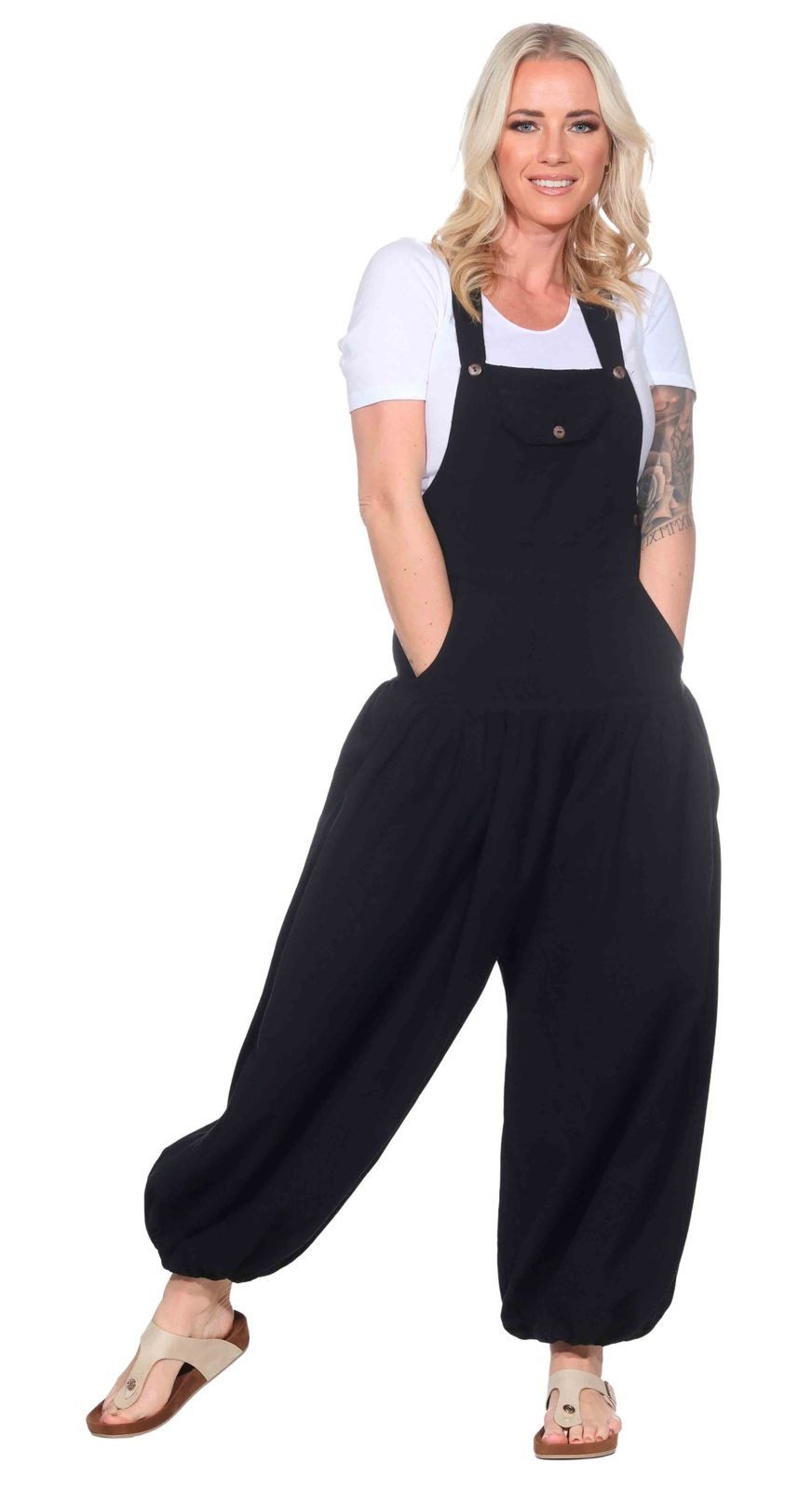 Latzhose Hippie Latzhose Haremshose Hose Psy Goa 70er Overall Boho Jumpsuit