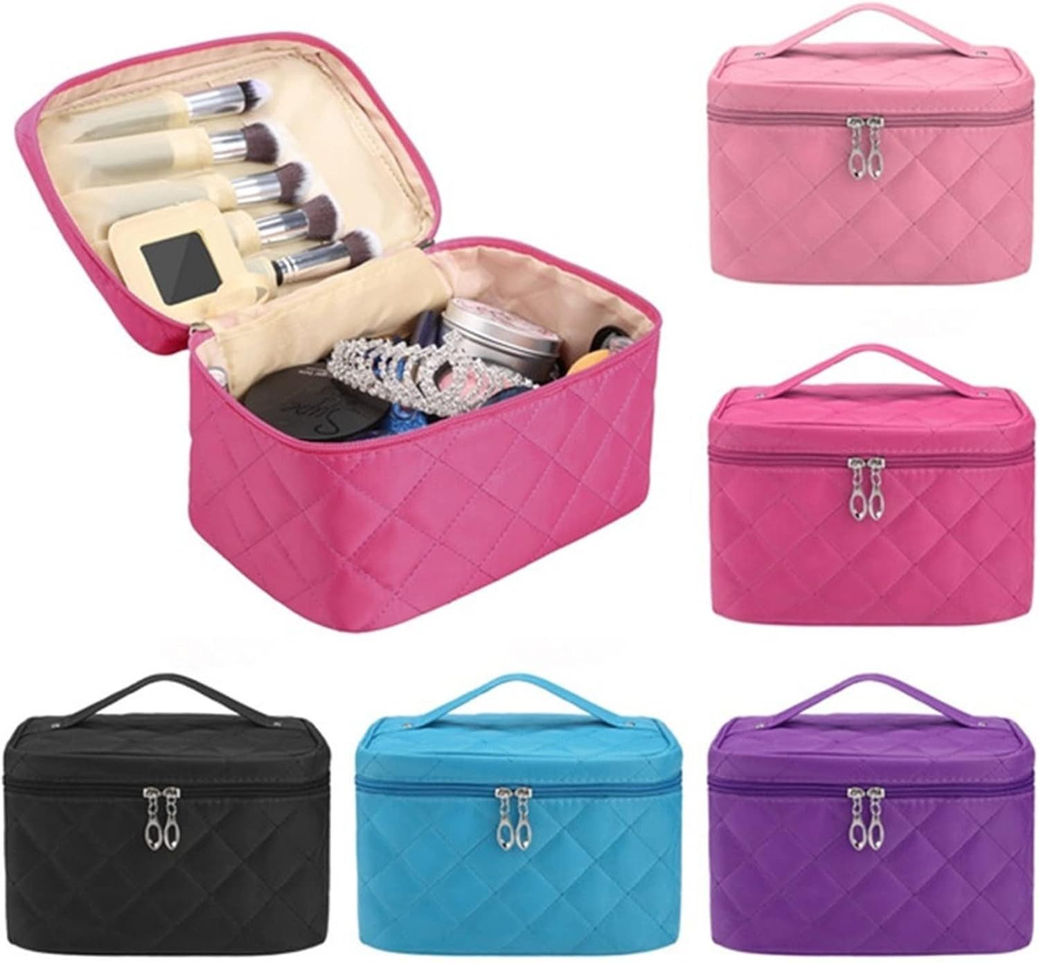 LIANNA Kosmetiktasche Kosmetik-Kassette Große tragbare Kosmetiktasche - Schutz vor Wasser, (Set, 1-tlg., Gr. ca. B/H/T27/17/6 cm), einfach Perfekt für Reisen, Z – Bild 3 von 3