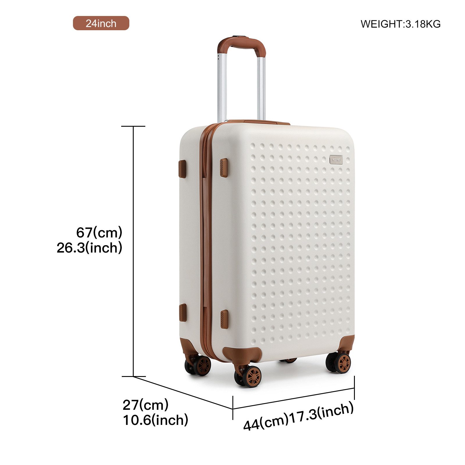 British Traveller Hartschalen-Trolley Hartschalenkoffer 100% ABS mit 4 Roll günstig online kaufen