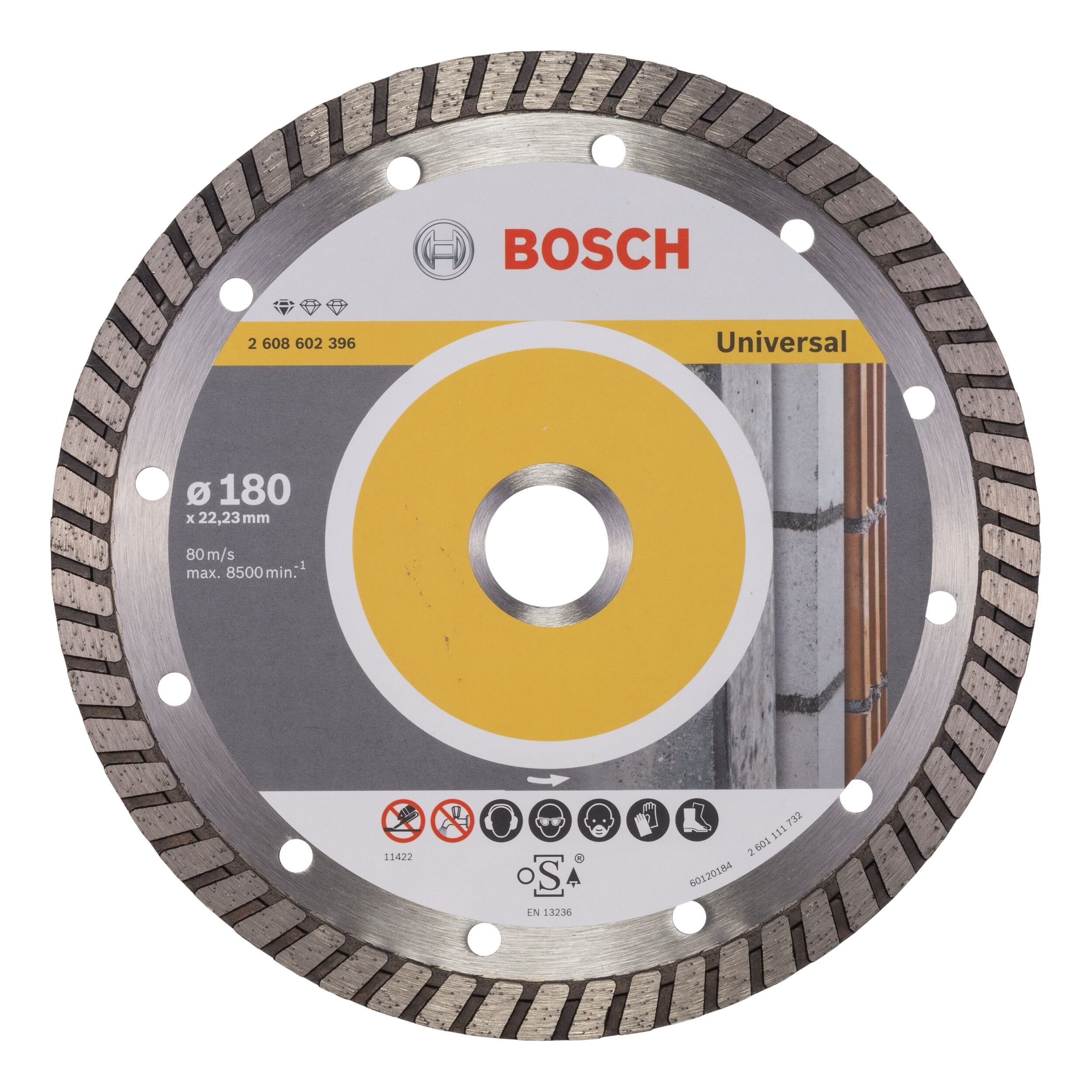 BOSCH Trennscheibe, Ø 180 mm, Standard for Universal Turbo Diamanttrennscheibe - 180 x 22,23 x 2