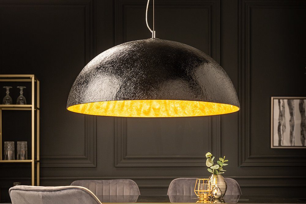 Leuchtmittel, ohne Wohnzimmer · riess-ambiente Hängeleuchte / · · GLOW 70cm Design Modern gold, Metall schwarz Esszimmer