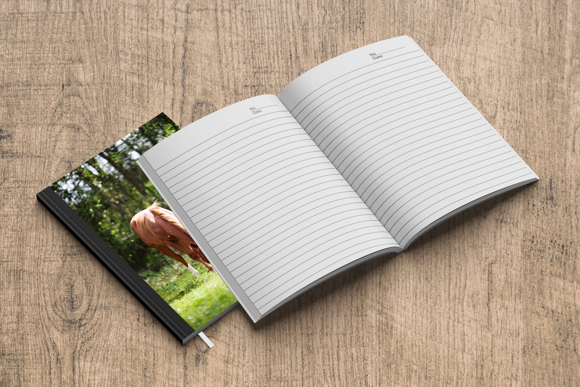 Haushaltsbuch Notizbuch - Merkzettel, - MuchoWow Licht, Seiten, Tagebuch, 98 Blumen Pferd Notizheft, A5, Journal,