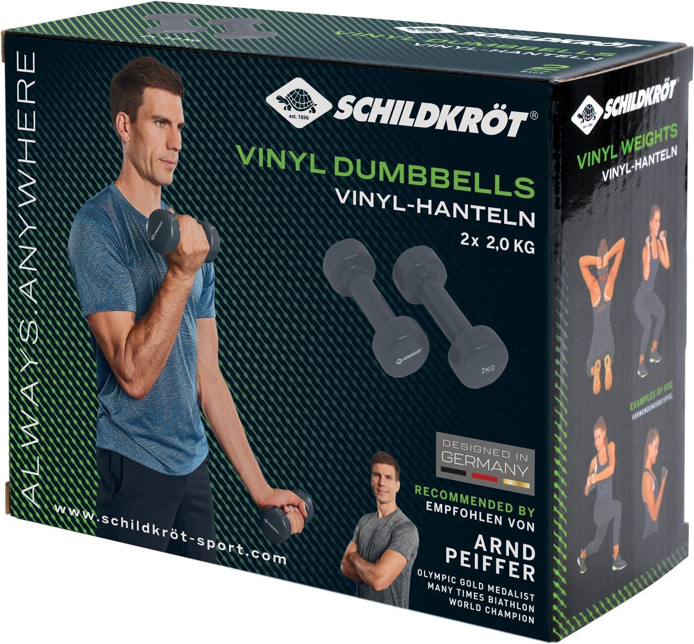 Schildkröt-Fitness Hantel VINYL HANTEL Set, 2x (grey) 2,0kg
